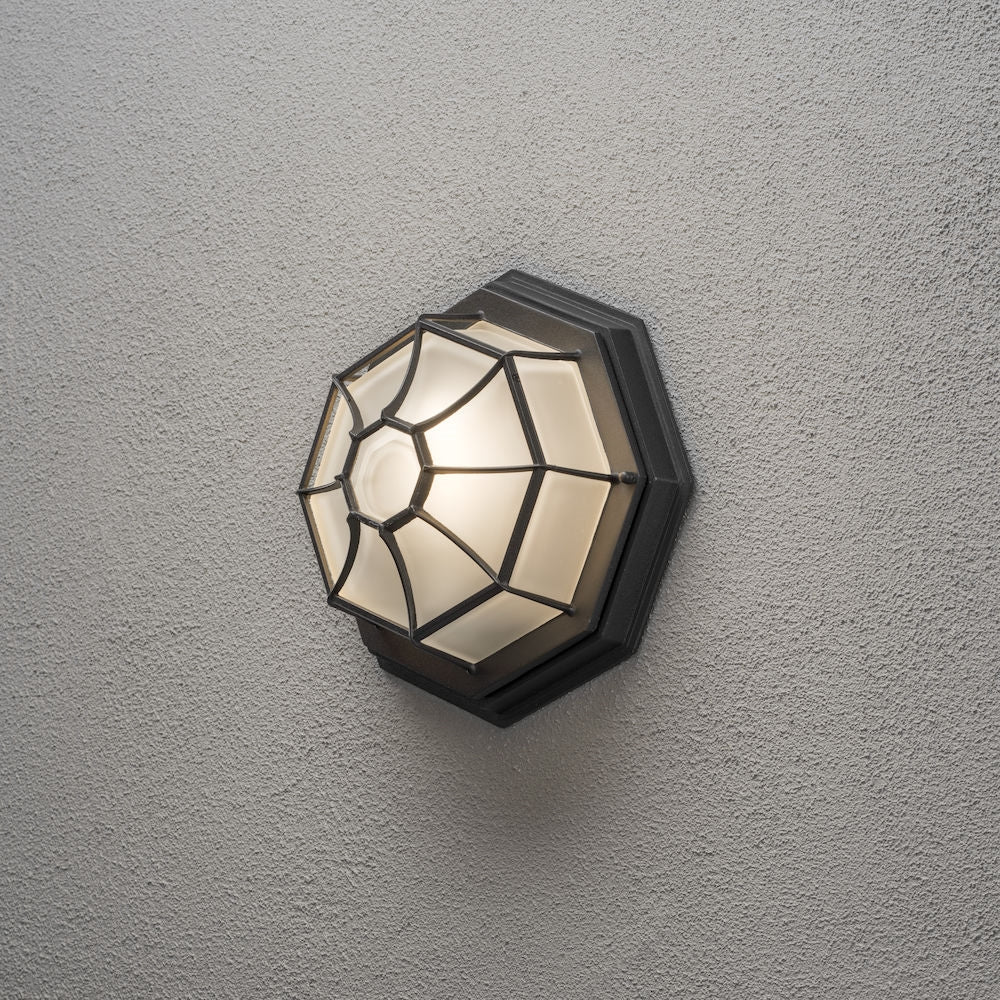 Budget Flush Light Matt Black/White E27 IP23 - Image 5