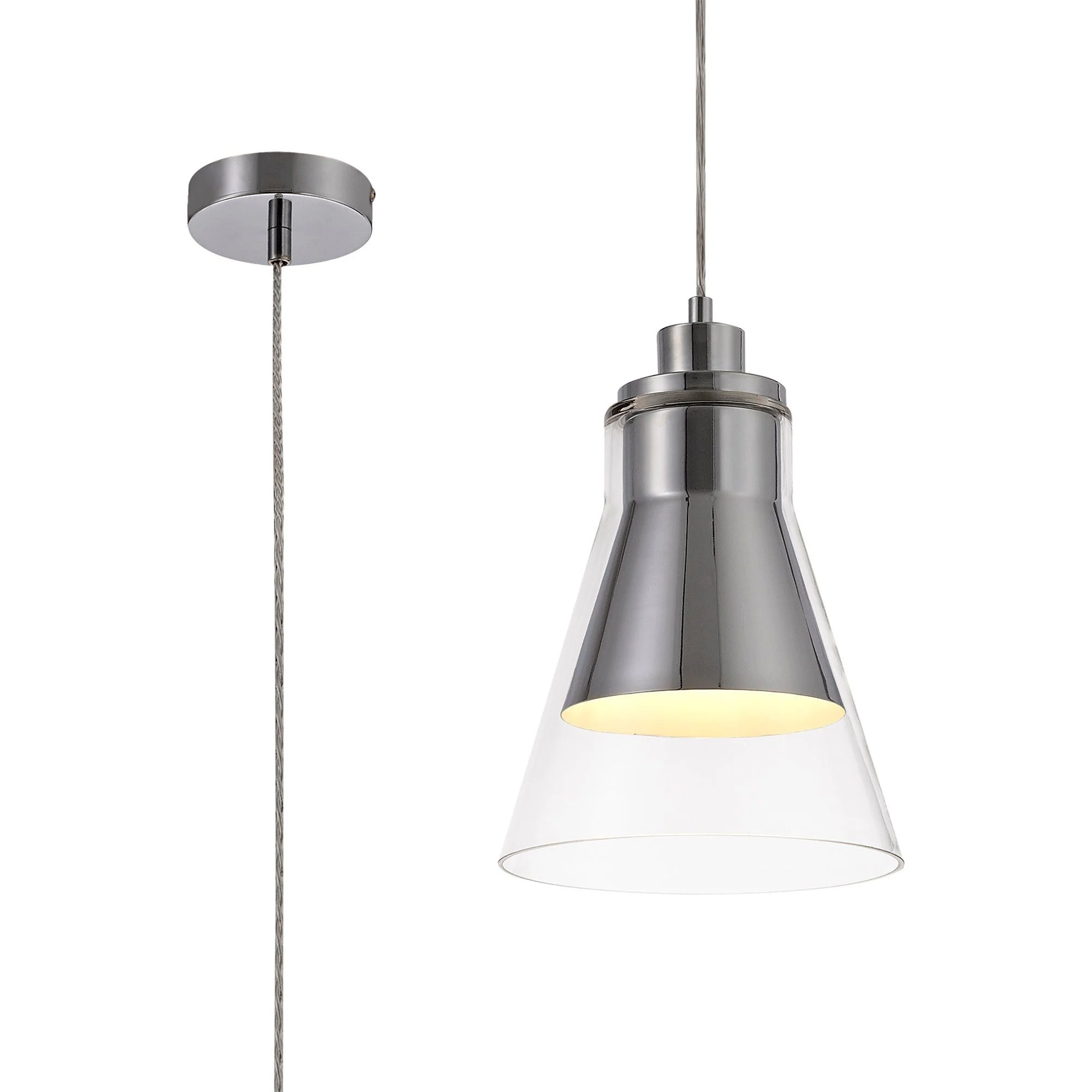 Bulbonia Pendant, 1 x E27, Antique Brass/Polished Chrome/Antique Copper/Nickel - Image 2