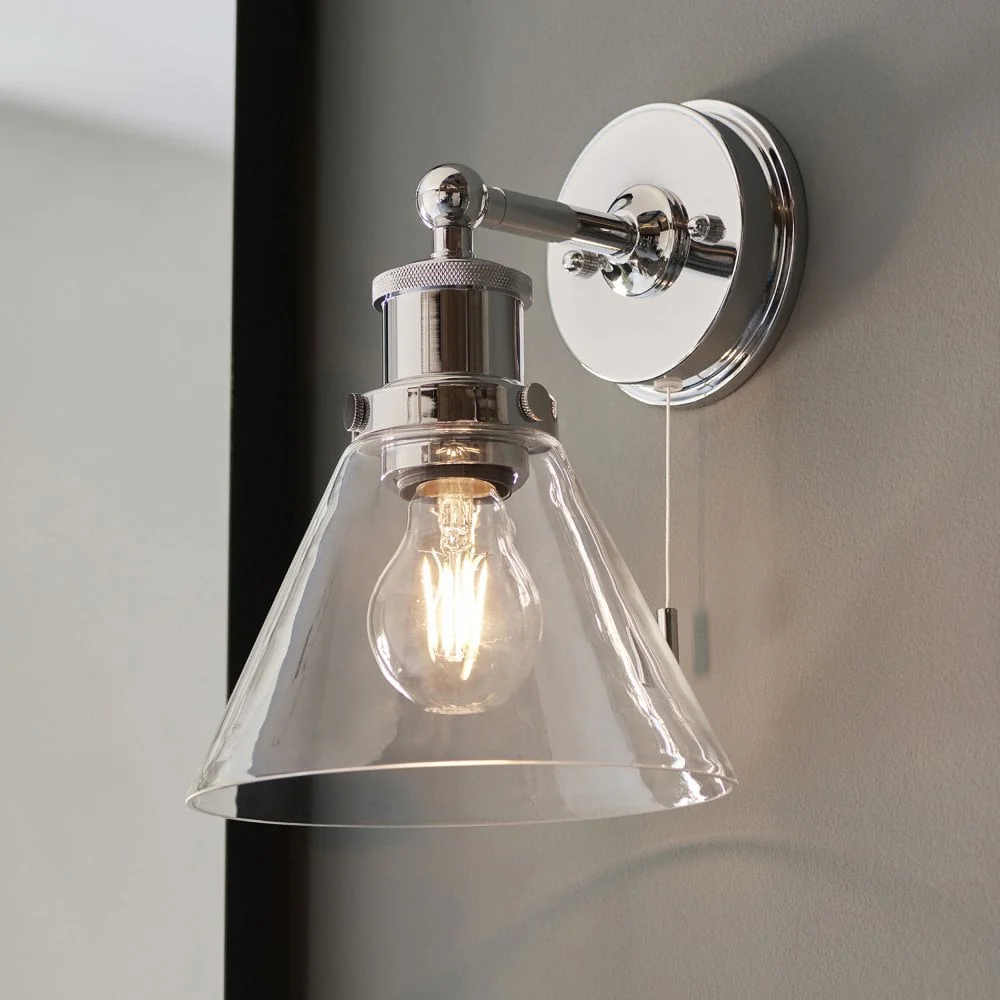 Burgess 1Lt Bathroom Wall Light IP44 - Chrome - Image 2