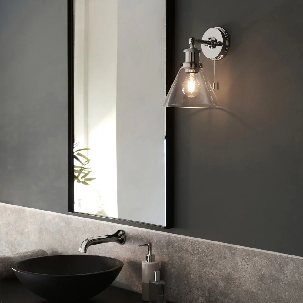 Burgess 1Lt Bathroom Wall Light IP44 - Chrome - Image 5
