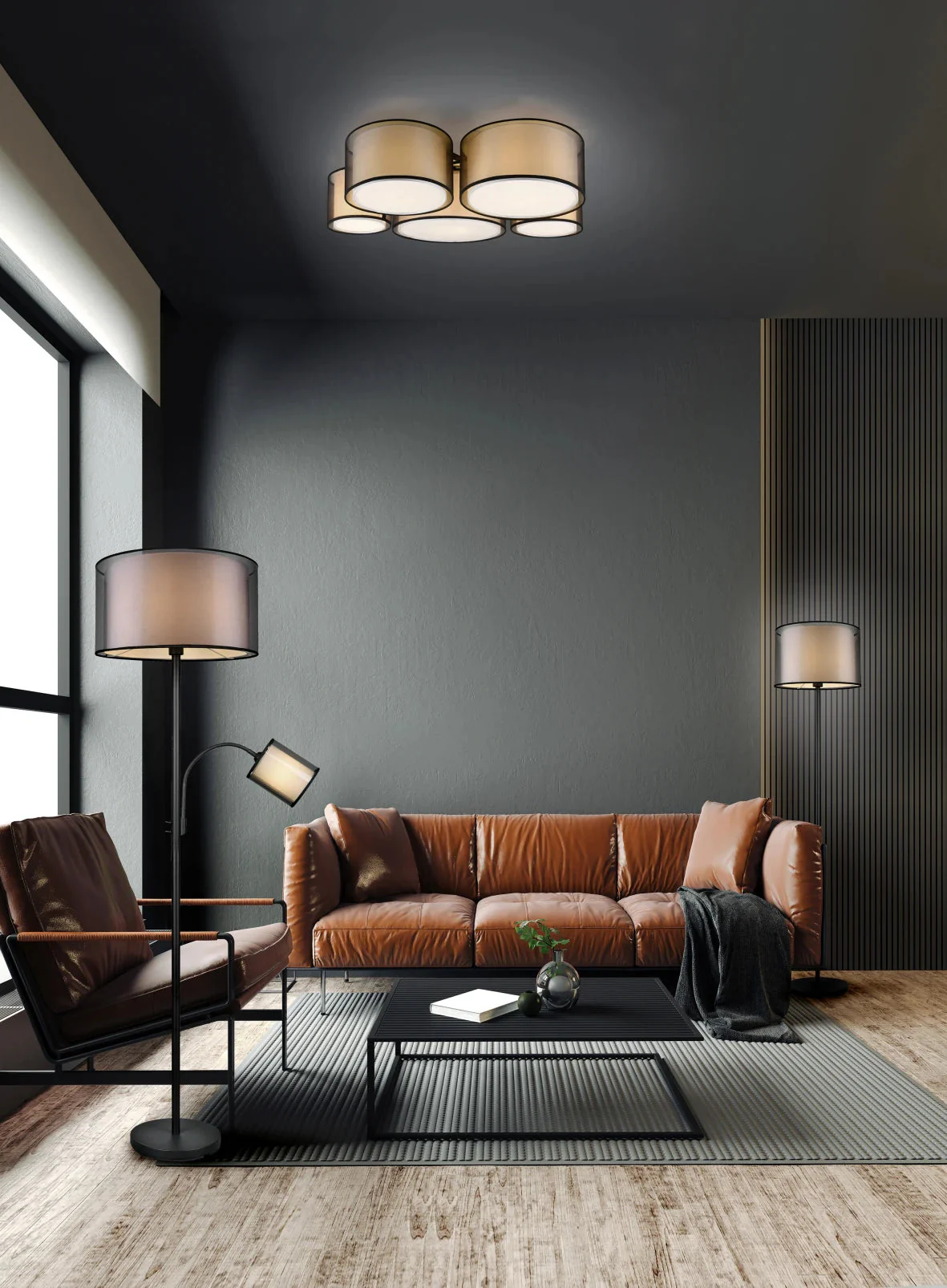 Burton Task/Reading Floor Lamp - Black - Image 3