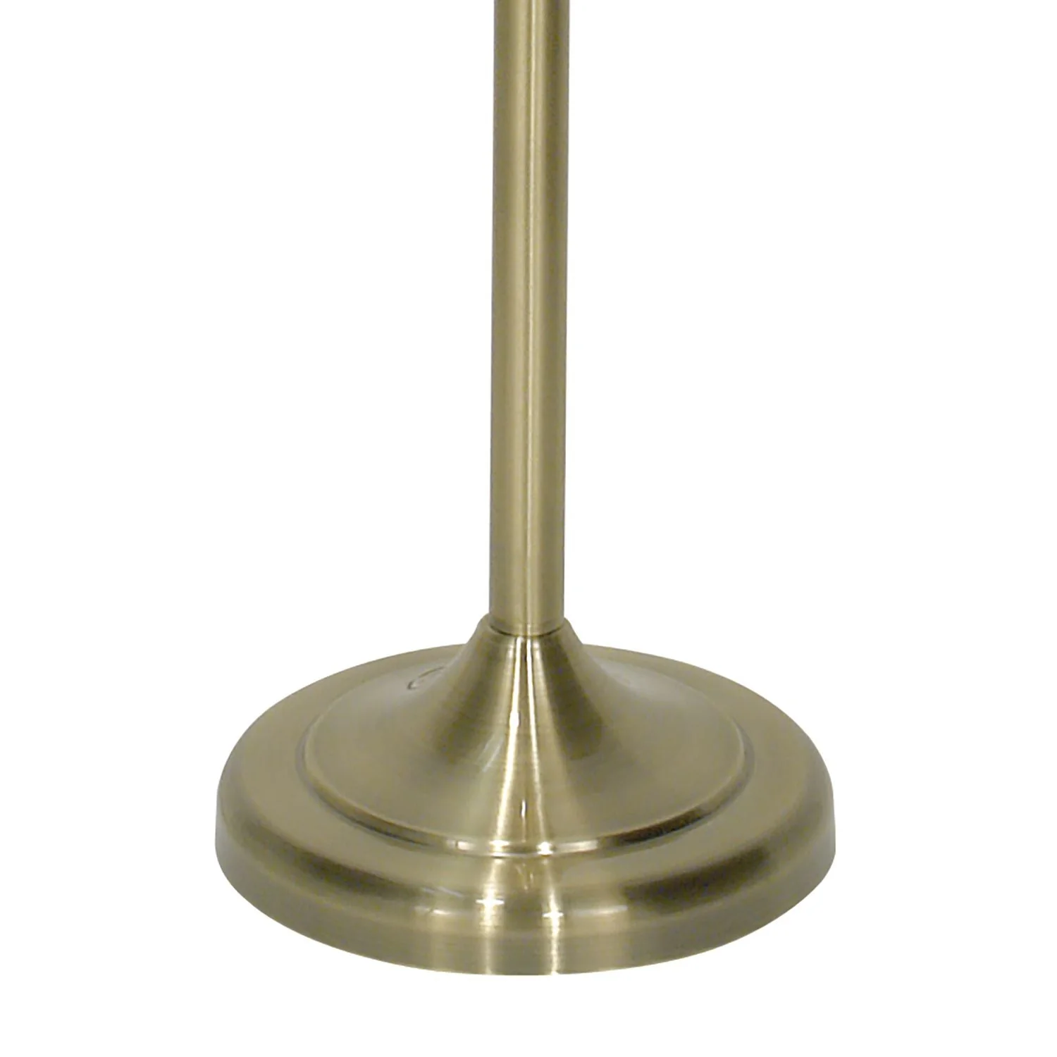 Bybliss Floor Lamp Antique Brass/Satin Chrome complete with Shade - Image 3