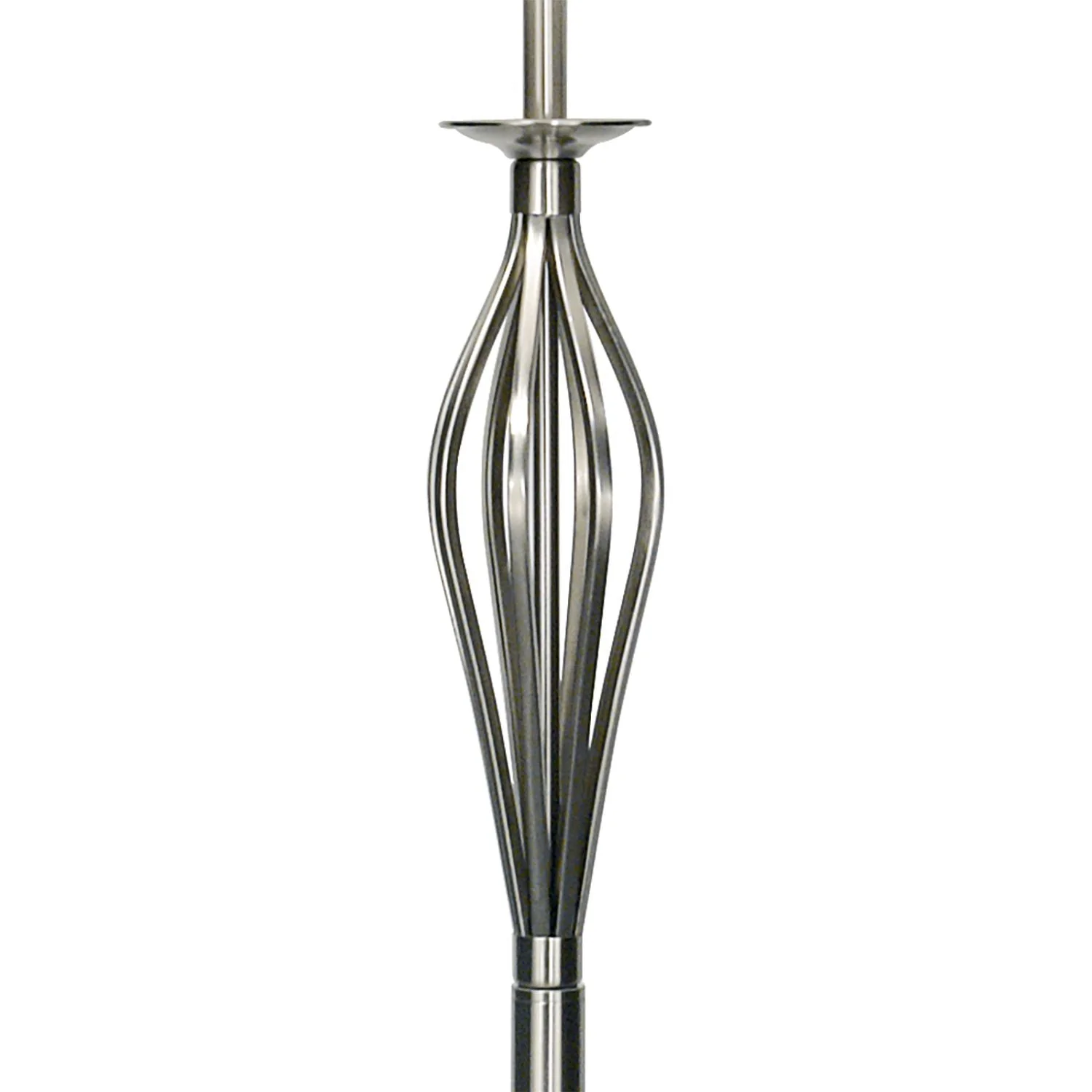 Bybliss Floor Lamp Antique Brass/Satin Chrome complete with Shade - Image 6