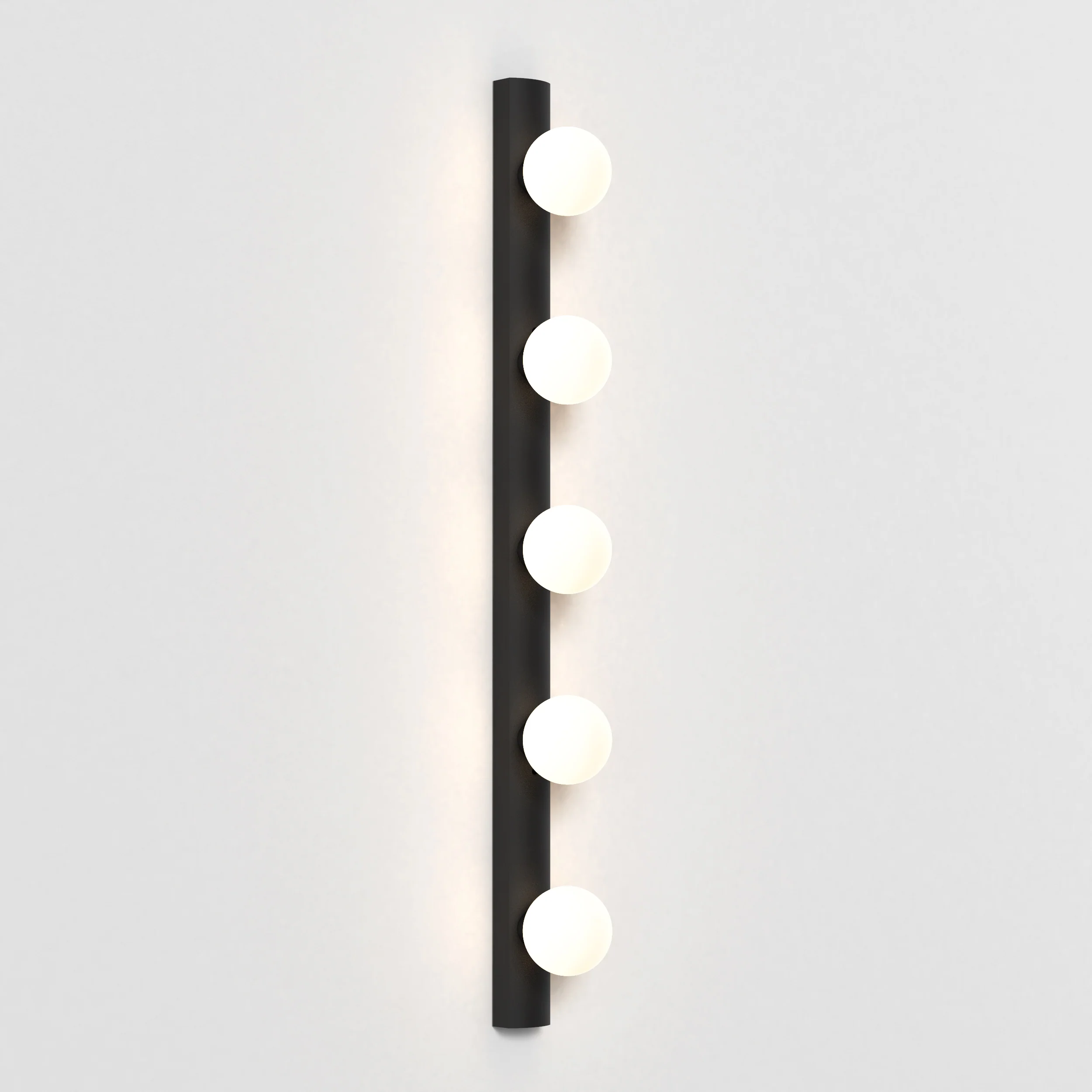 Cabaret 5 II Bathroom Wall Light- Matt Black/Polished Chrome - Image 3