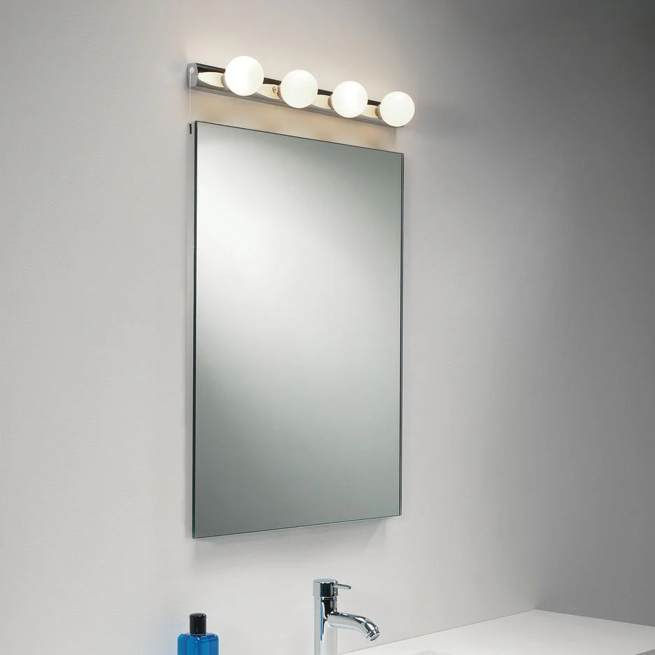 Cabaret Bathroom Wall Light IP44  - Matt Black/Polished Chrome - Image 10