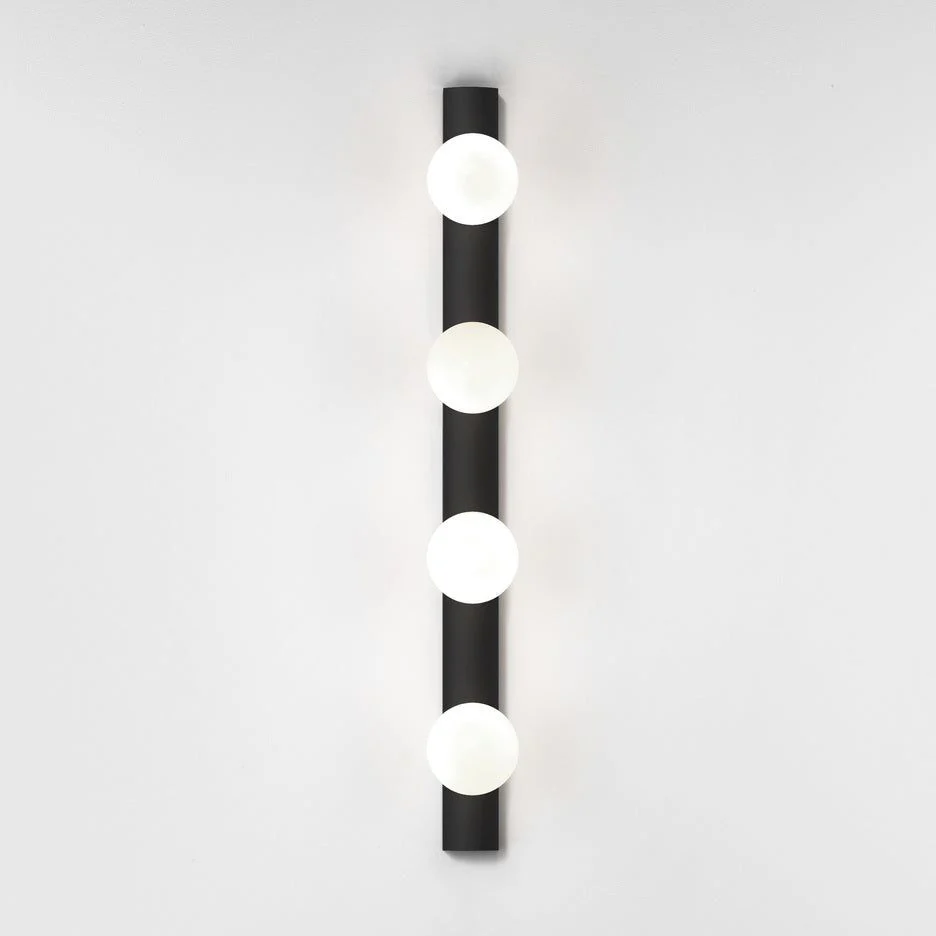 Cabaret Bathroom Wall Light IP44  - Matt Black/Polished Chrome - Image 4