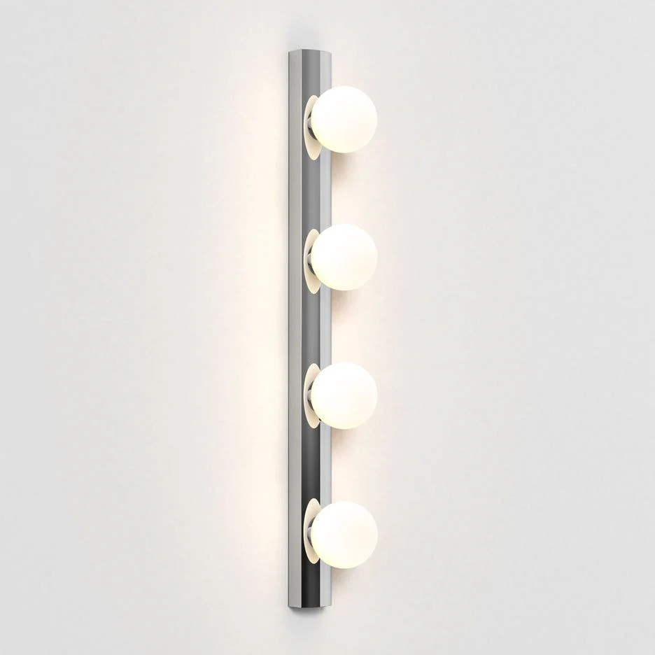 Cabaret Bathroom Wall Light IP44  - Matt Black/Polished Chrome - Image 5