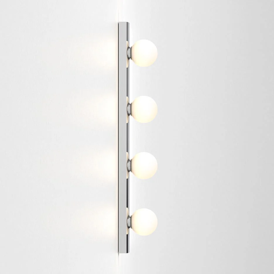 Cabaret Bathroom Wall Light IP44  - Matt Black/Polished Chrome - Image 6