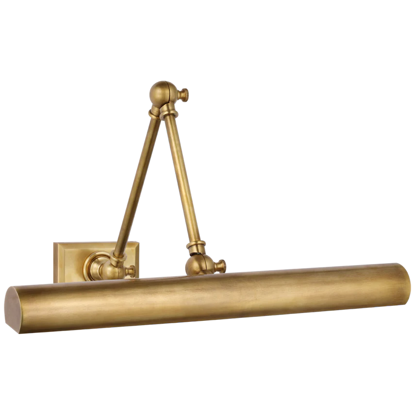 Cabinet Maker 12"/18" Double Library Light- Antique Brass Finish - Image 2