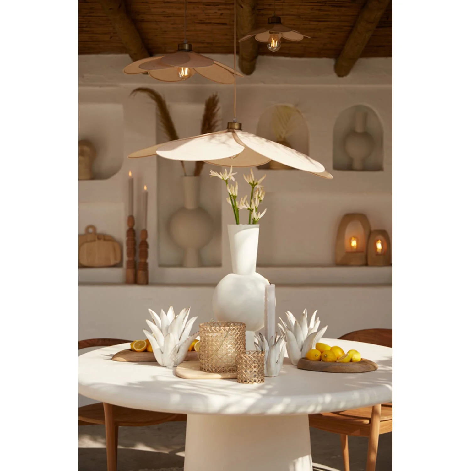 Cactus Candle stick- Ceramics Cream - Image 3