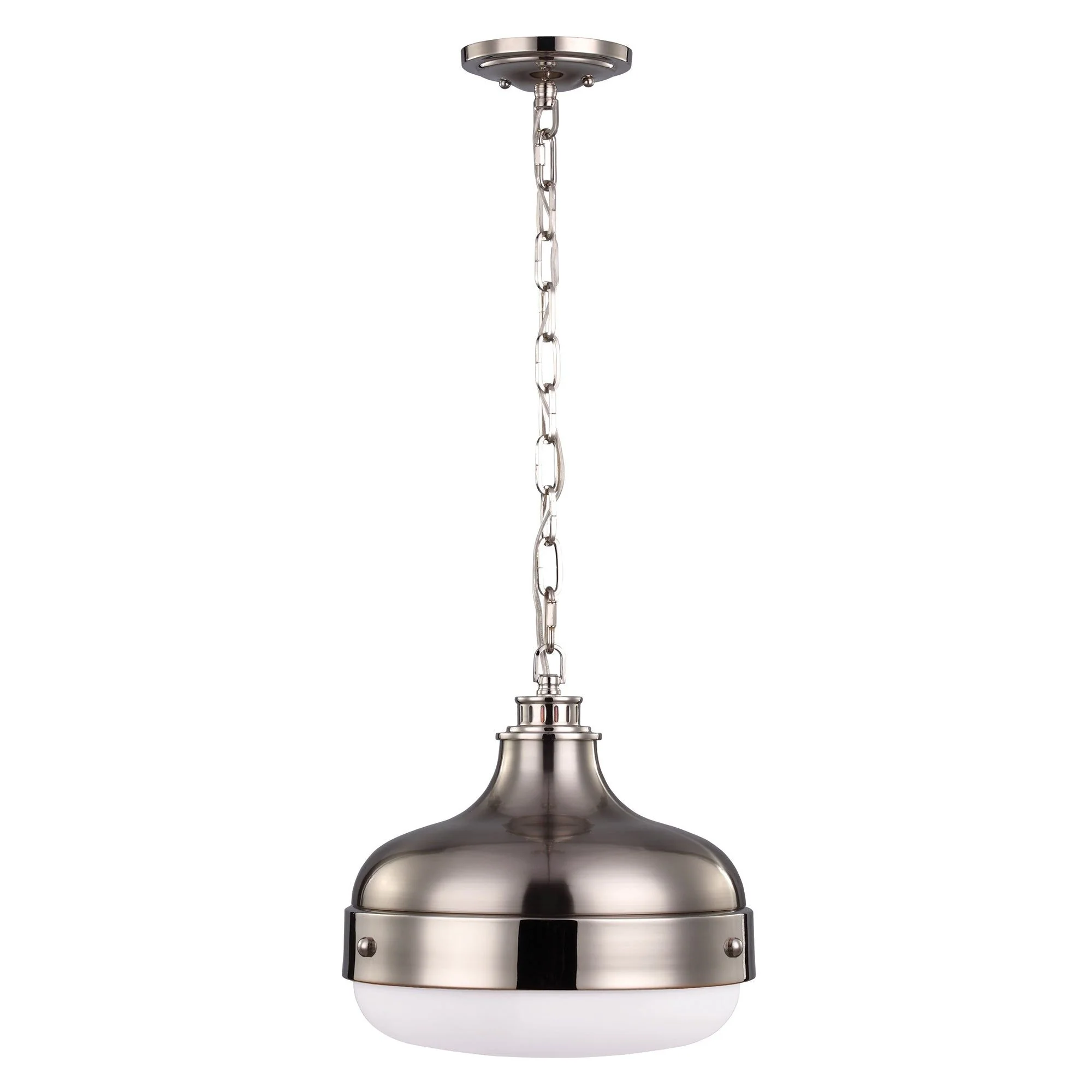 Cadence 1/2Lt Pendant Ceiling Light - Dark Antique Brass & Matte Black/Polished Nickel & Brushed Steel Finish - Image 4