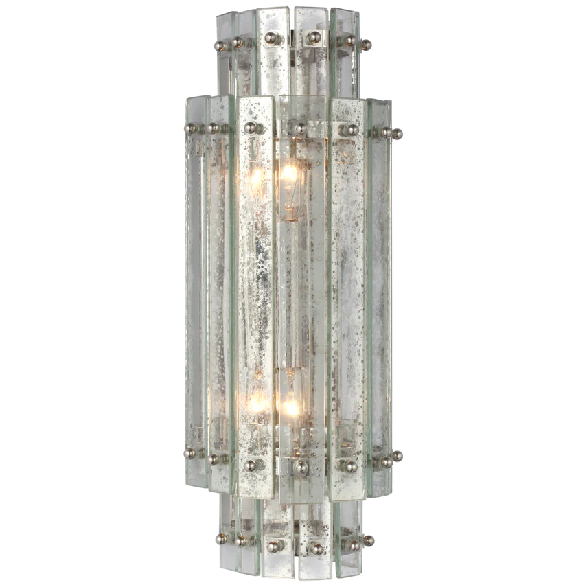 Cadence Tiered Sconce- Antique Brass/ Polished Nickel - Image 2