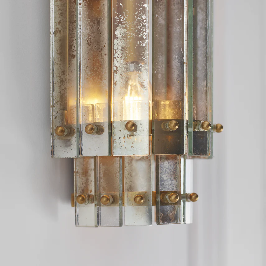 Cadence Tiered Sconce- Antique Brass/ Polished Nickel - Image 3