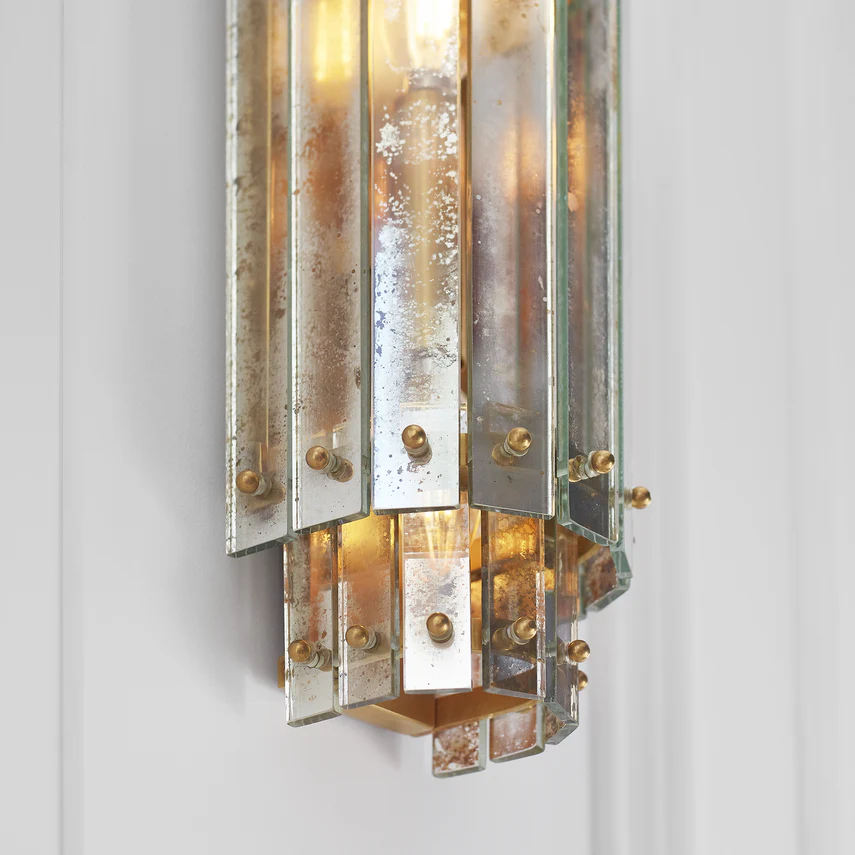 Cadence Tiered Sconce- Antique Brass/ Polished Nickel - Image 5