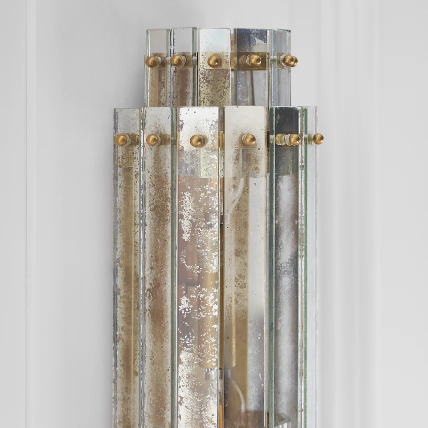 Cadence Tiered Sconce- Antique Brass/ Polished Nickel - Image 7