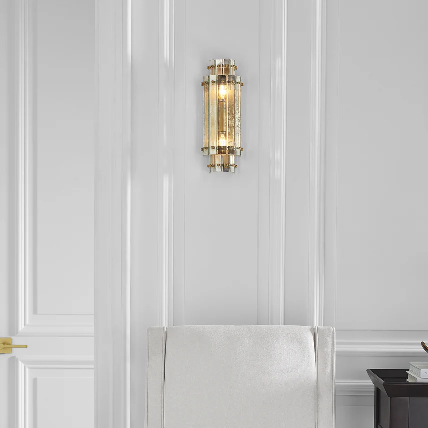 Cadence Tiered Sconce- Antique Brass/ Polished Nickel - Image 8