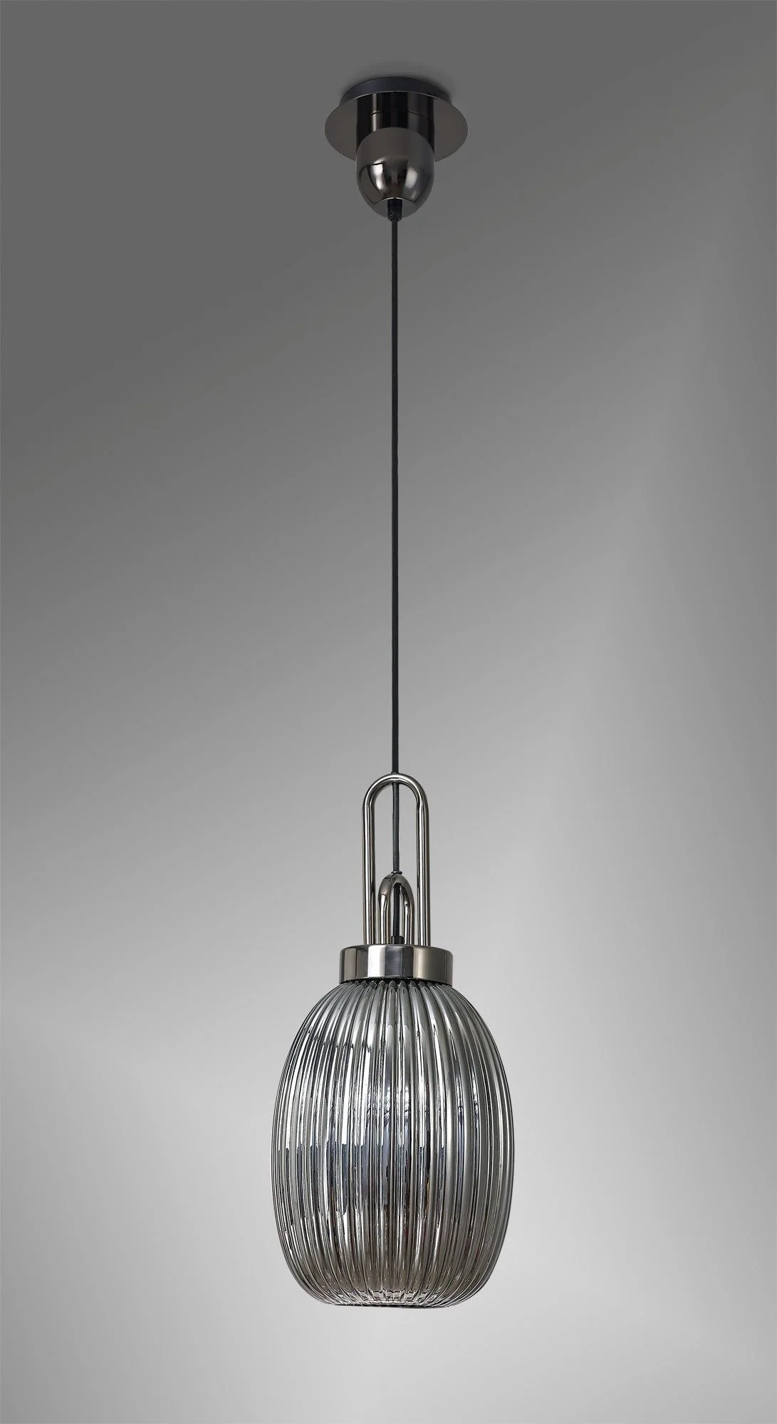 Cadiz 1 Light Pendant With 20cm Almond Ribbed Glass - Various Colour Range - Image 22