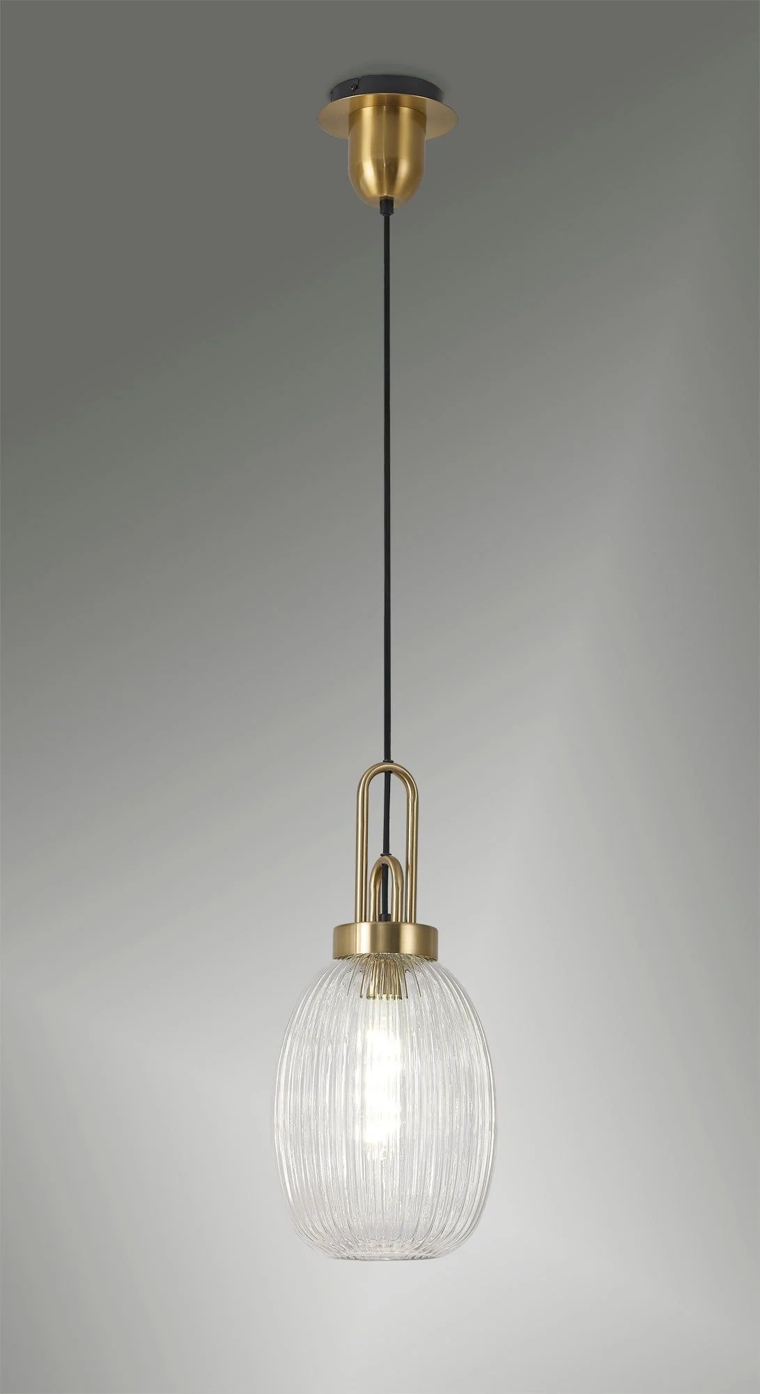 Cadiz 1 Light Pendant With 20cm Almond Ribbed Glass - Various Colour Range - Image 32