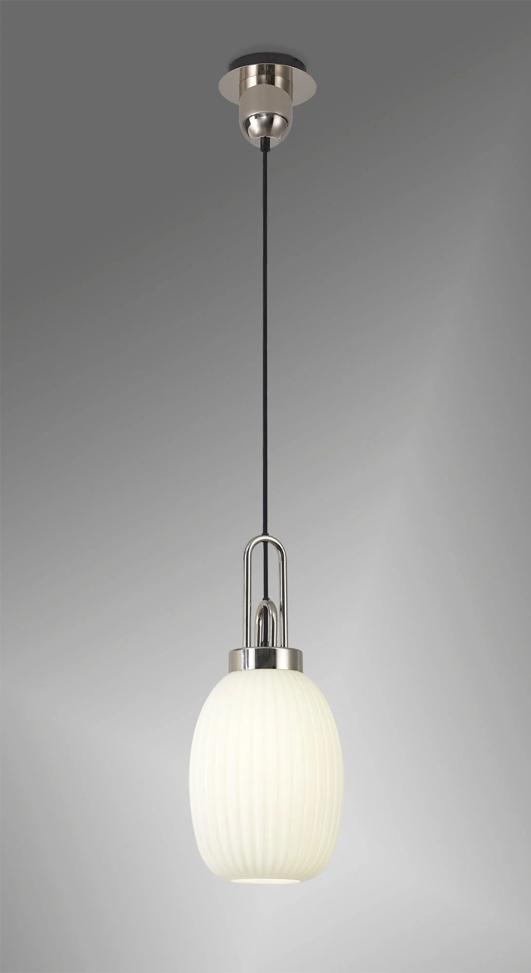 Cadiz 1 Light Pendant With 20cm Almond Ribbed Glass - Various Colour Range - Image 42