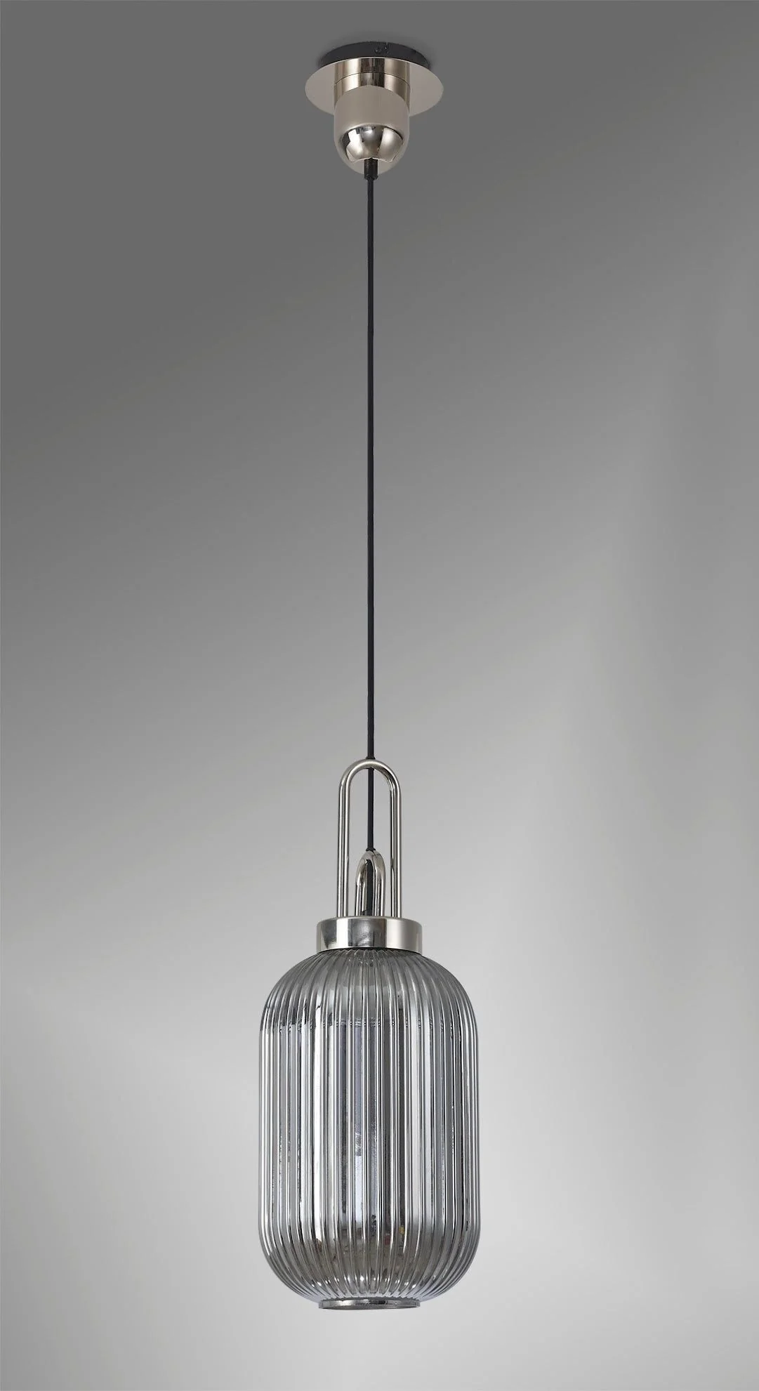 Cadiz 1 Light Pendant With 20cm Tubular Ribbed Glass -  Various Colour Range - Image 22