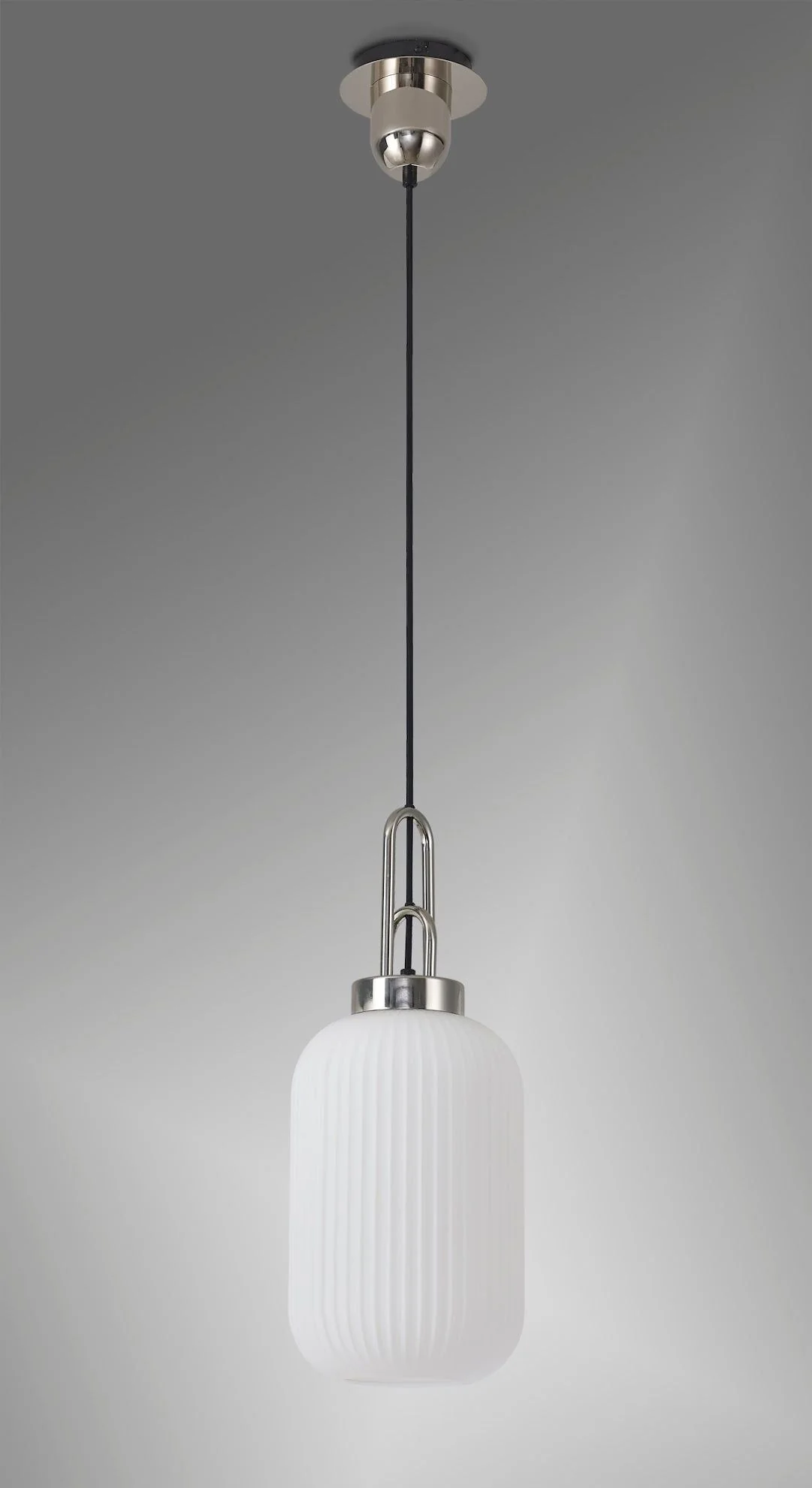 Cadiz 1 Light Pendant With 20cm Tubular Ribbed Glass -  Various Colour Range - Image 28