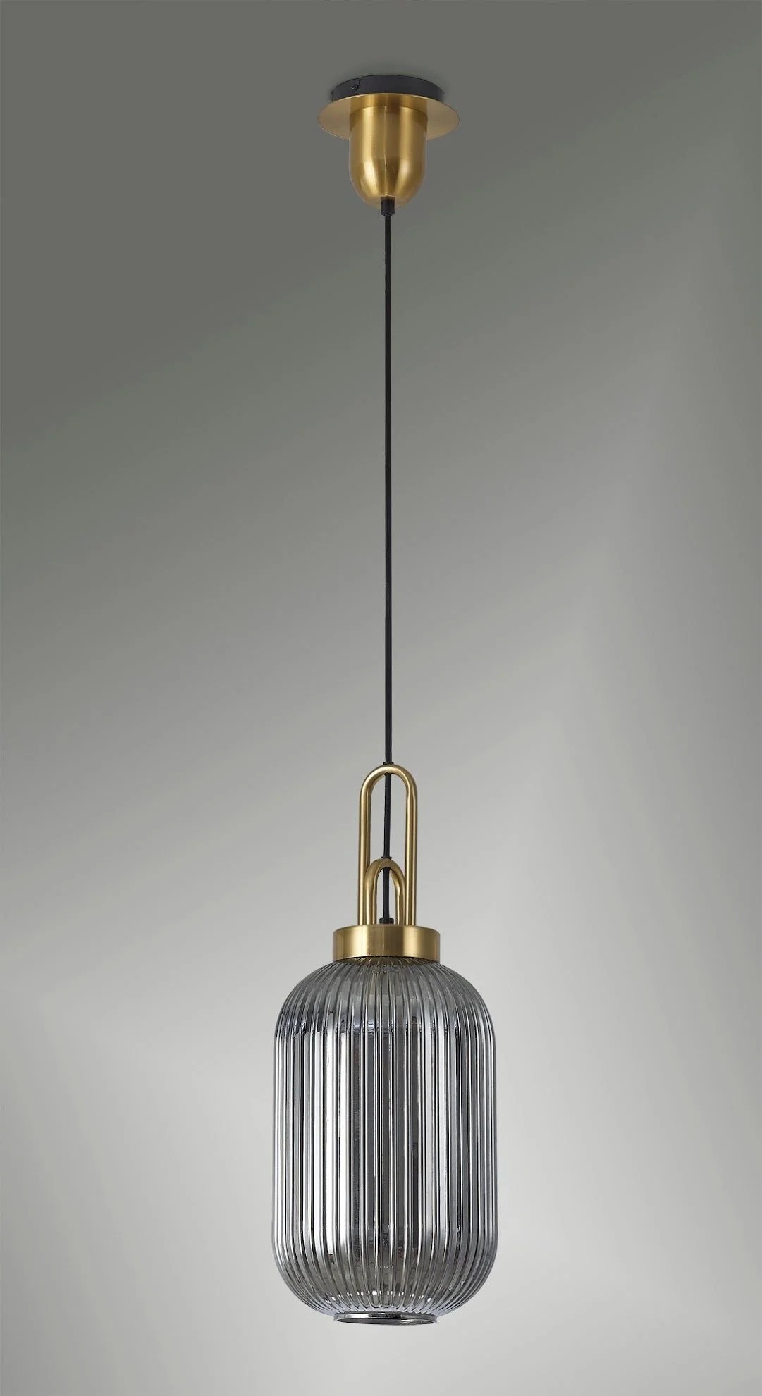 Cadiz 1 Light Pendant With 20cm Tubular Ribbed Glass -  Various Colour Range - Image 34