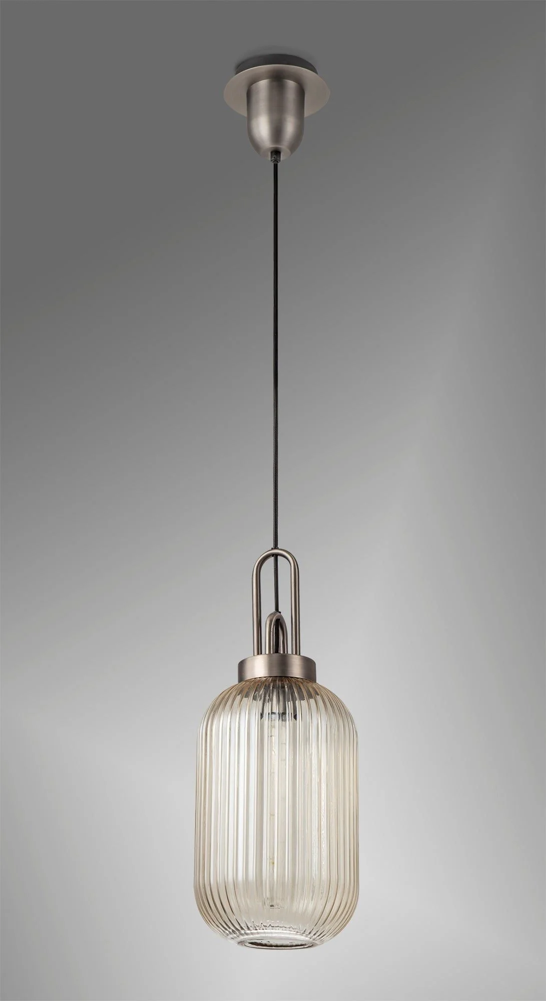 Cadiz 1 Light Pendant With 20cm Tubular Ribbed Glass -  Various Colour Range - Image 40