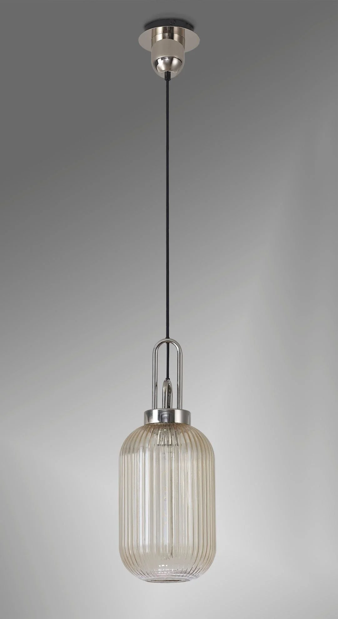 Cadiz 1 Light Pendant With 20cm Tubular Ribbed Glass -  Various Colour Range - Image 48