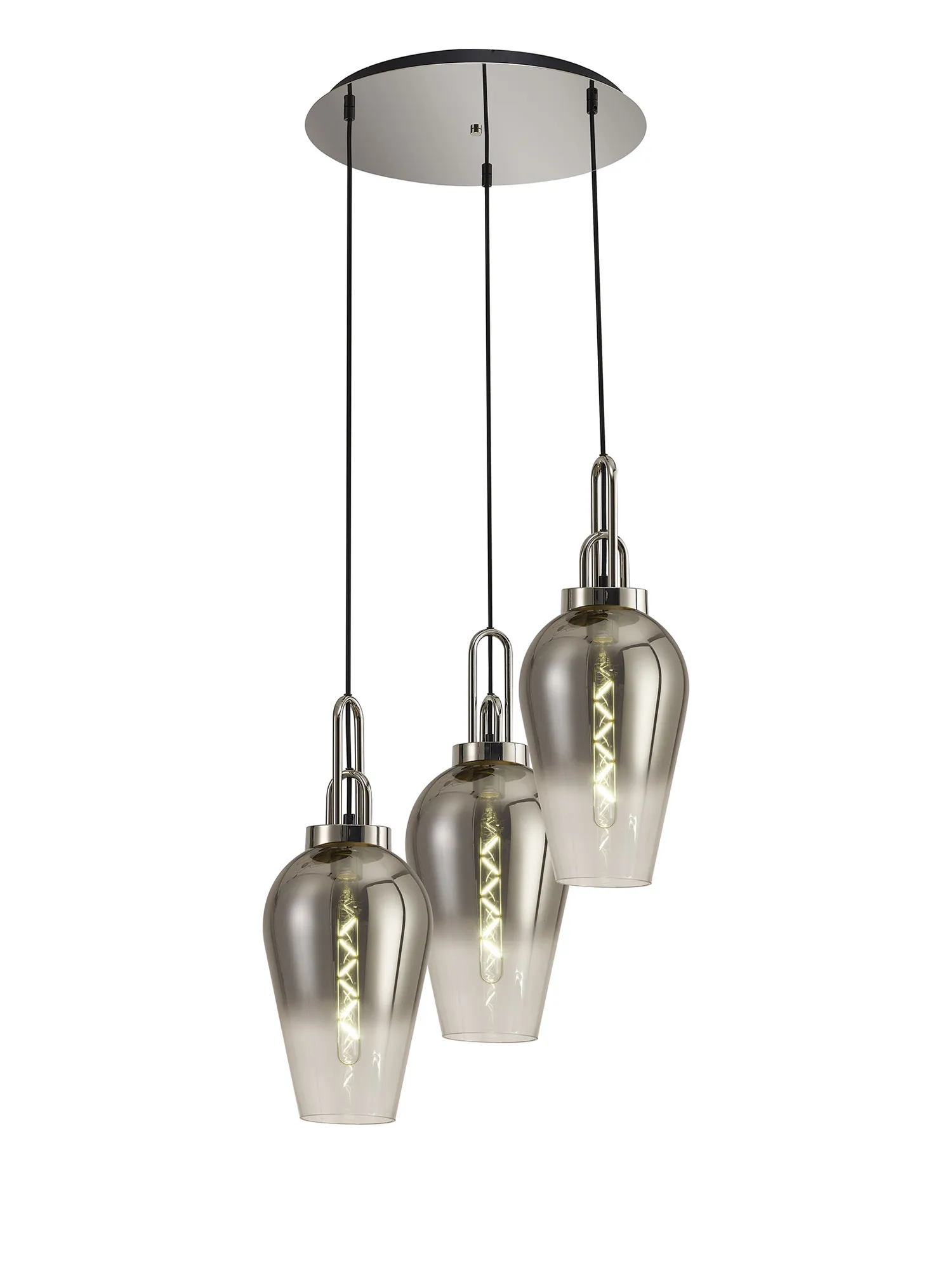 Cadiz 3 Light Cluster Pendant - Fade Glass - Image 12