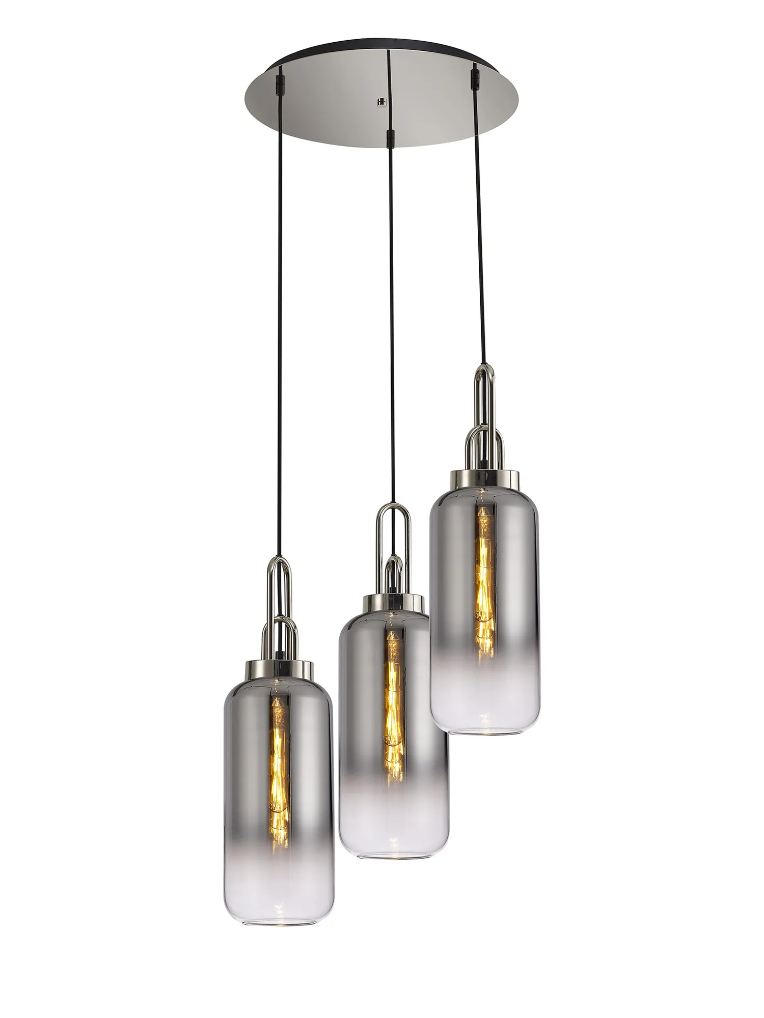 Cadiz 3 Light Cluster Pendant - Fade Glass - Image 4