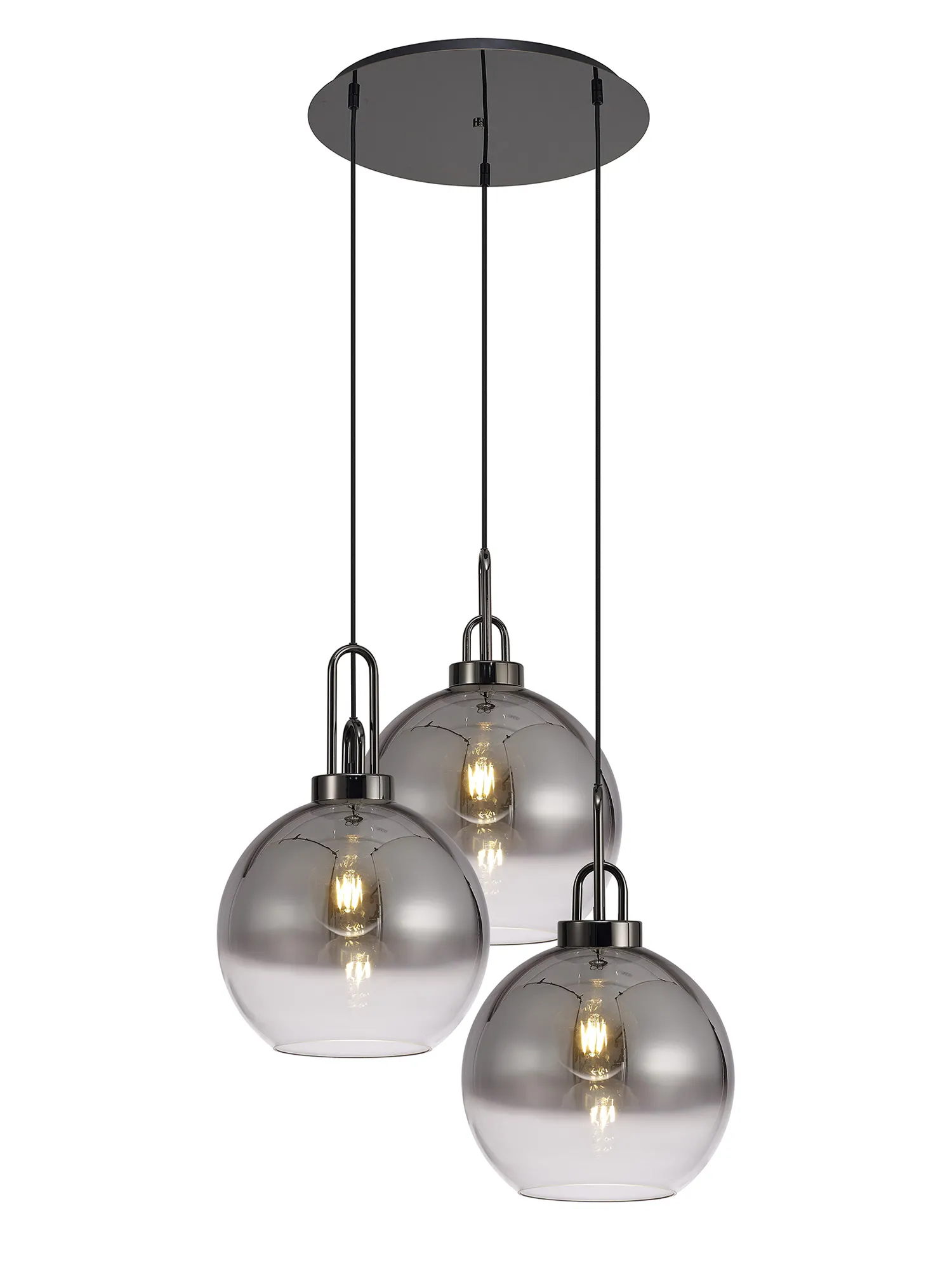 Cadiz 3 Light Cluster Pendant - Fade Glass - Image 5