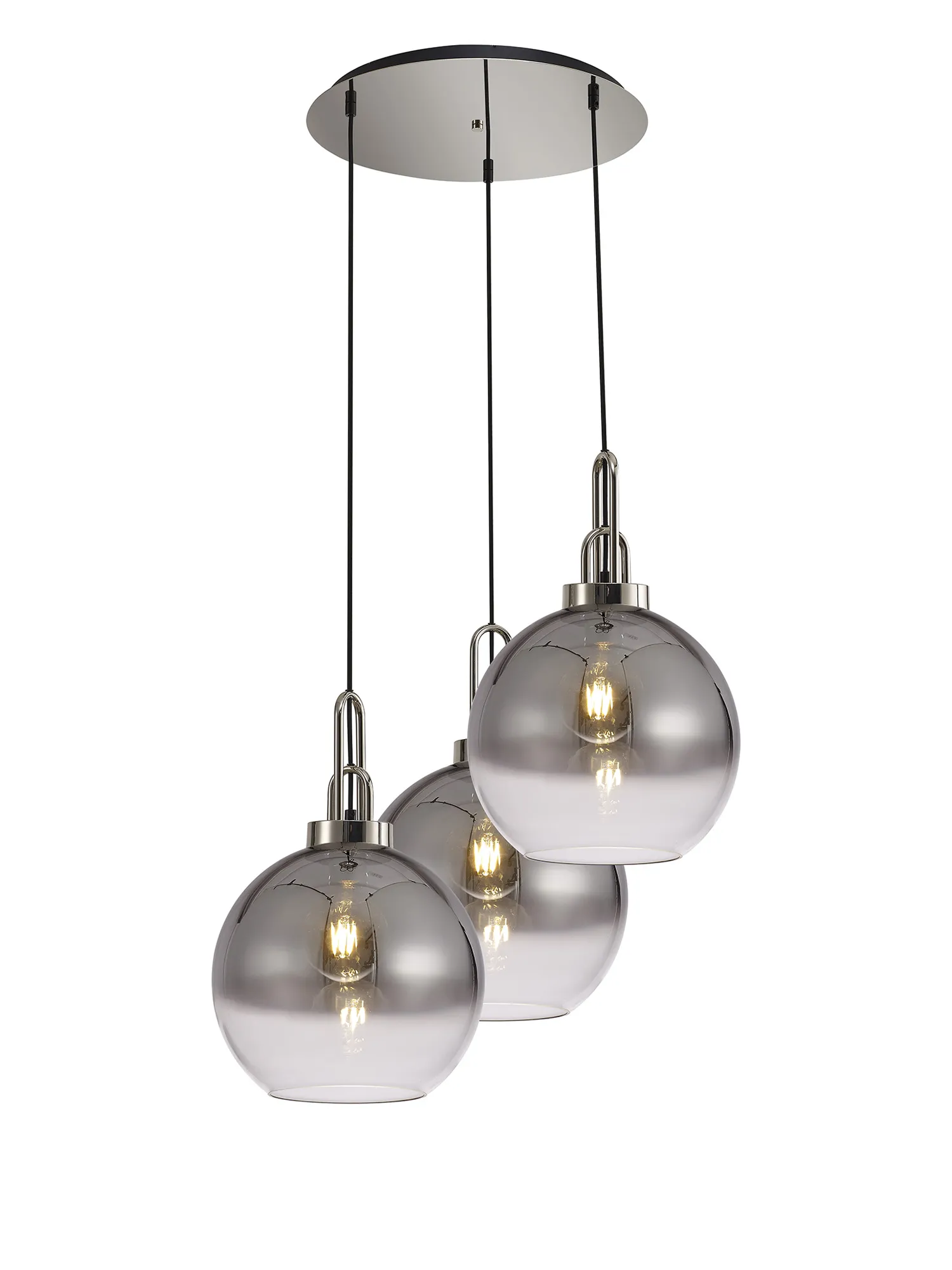 Cadiz 3 Light Cluster Pendant - Fade Glass - Image 8