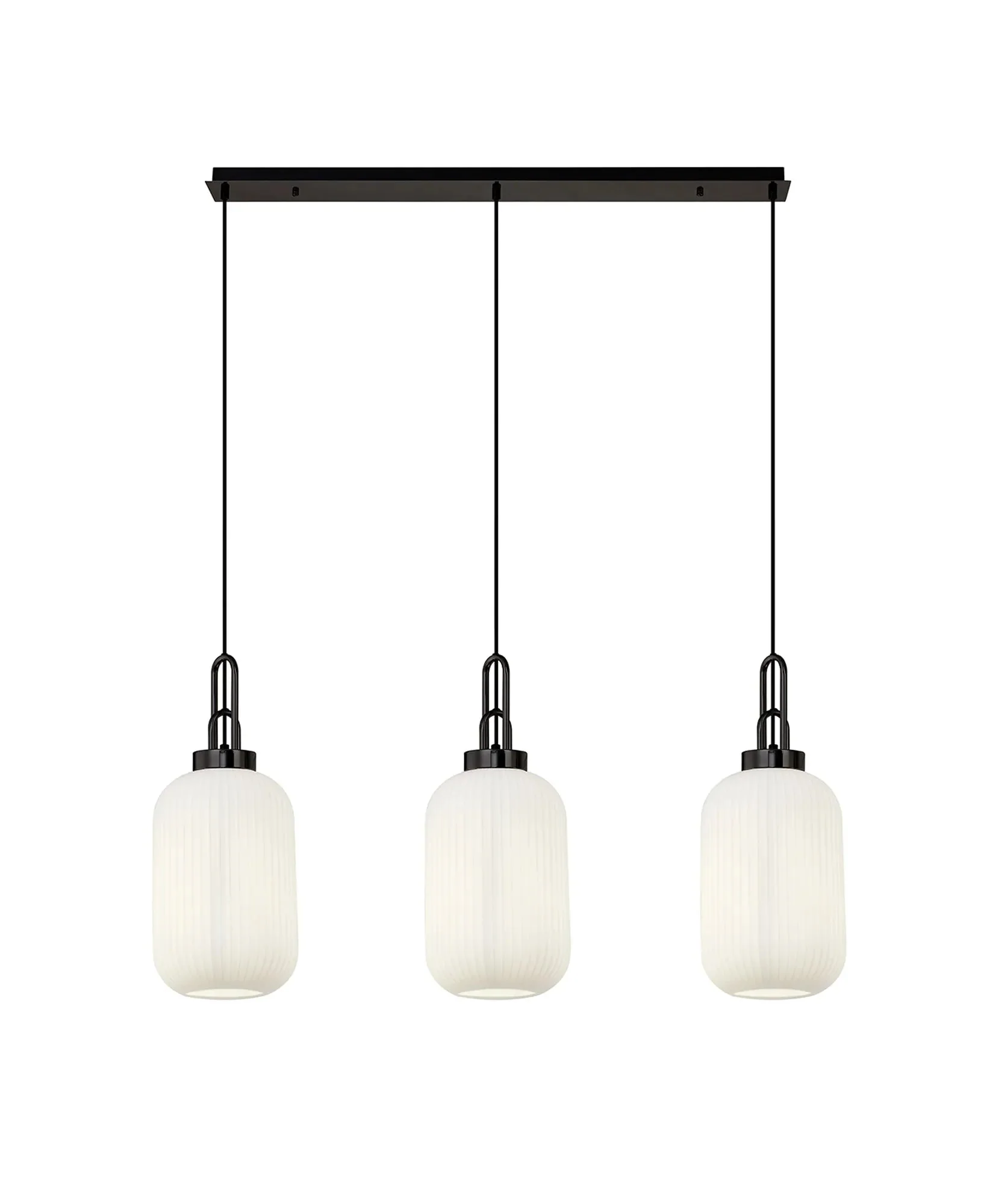 Cadiz 3Lt  Ribbed Linear Island Pendant - Various Colours - Image 11