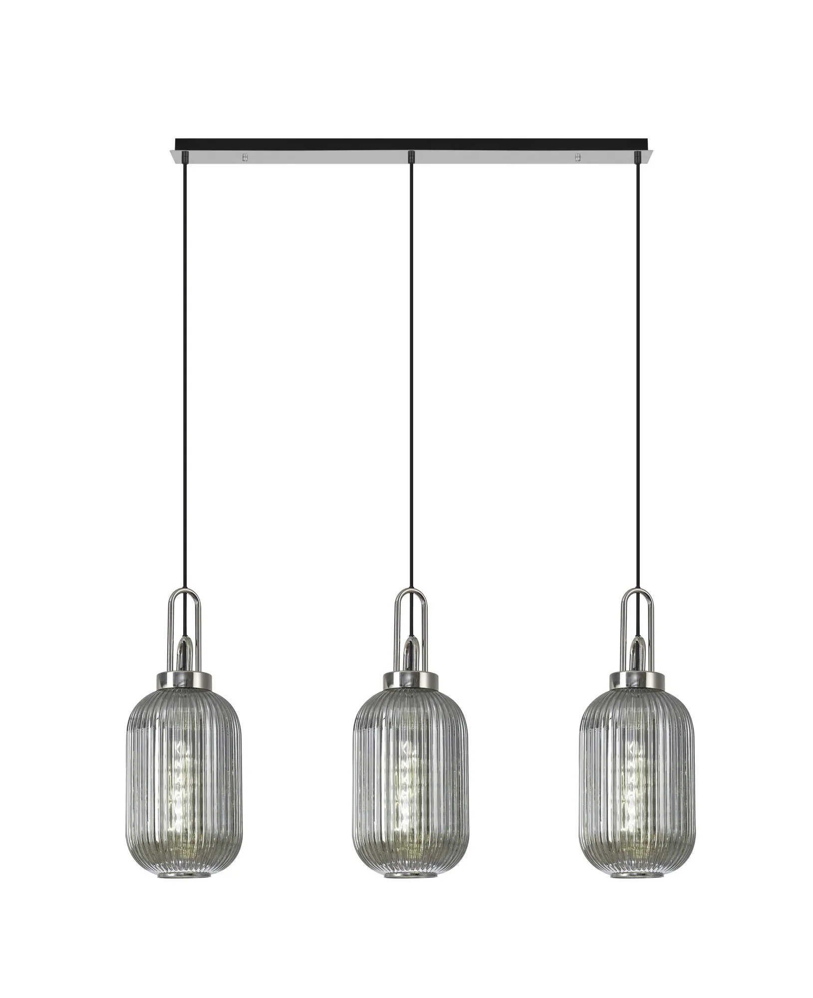 Cadiz 3Lt  Ribbed Linear Island Pendant - Various Colours - Image 24