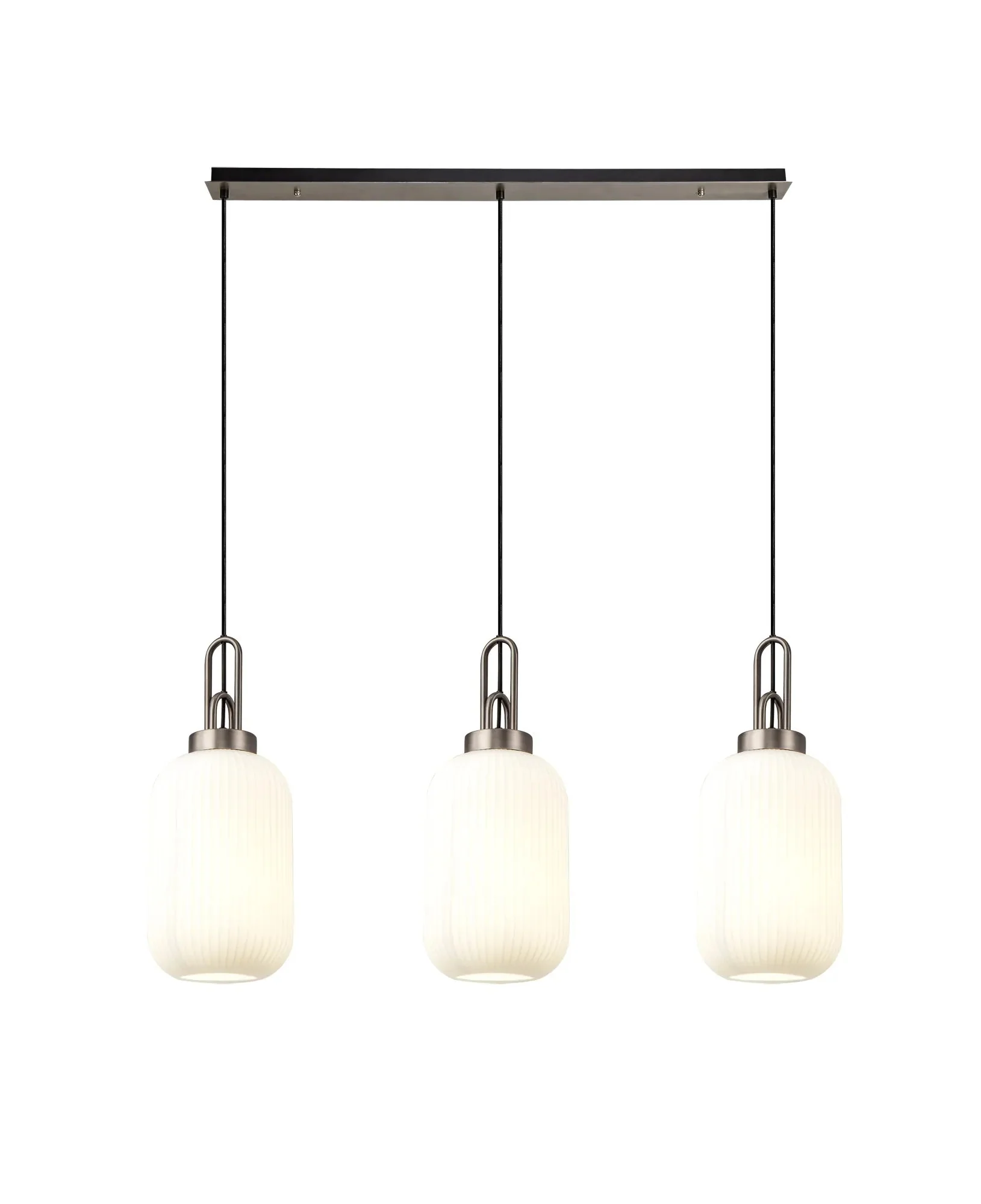 Cadiz 3Lt  Ribbed Linear Island Pendant - Various Colours - Image 6