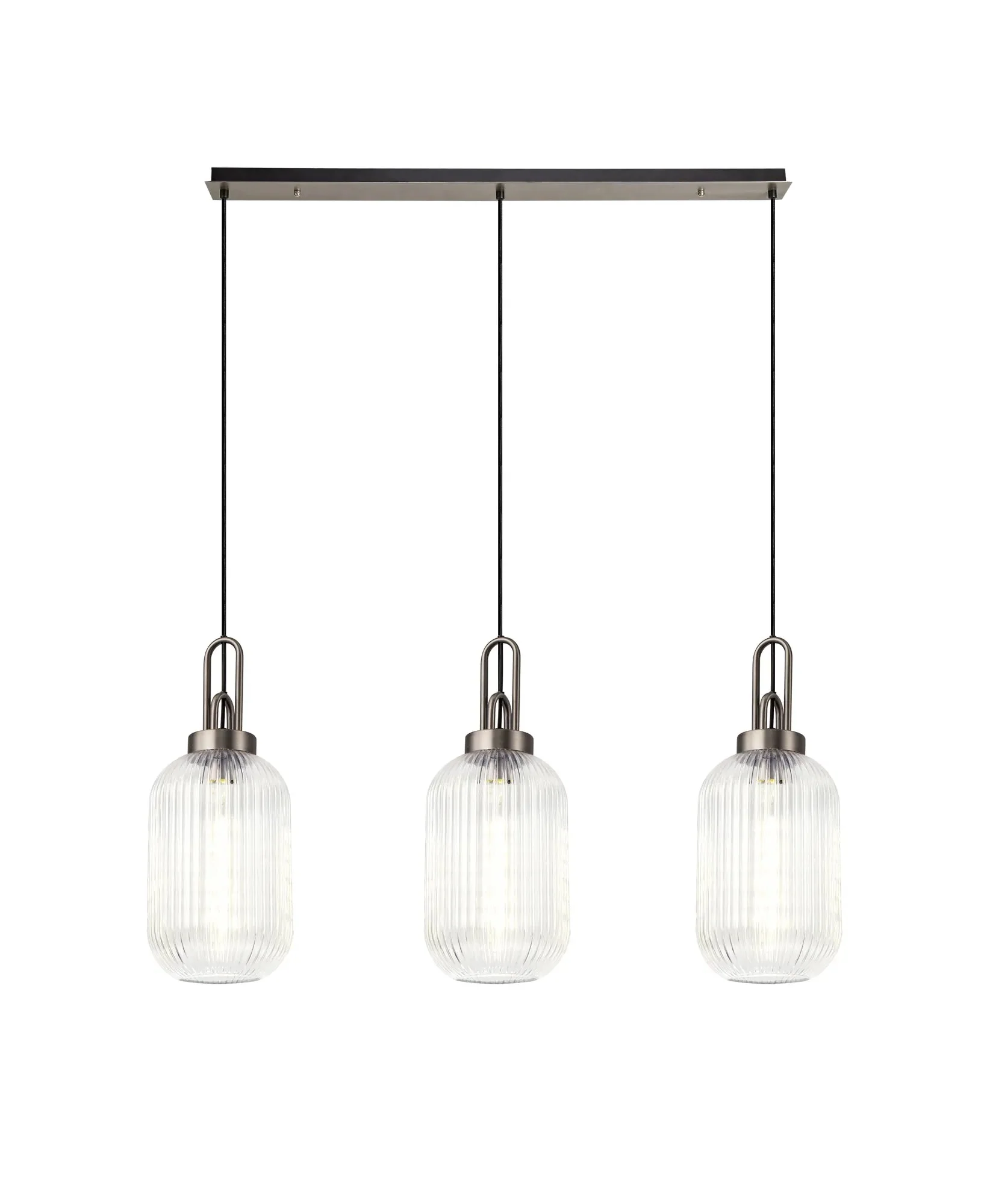 Cadiz 3Lt  Ribbed Linear Island Pendant - Various Colours - Image 7