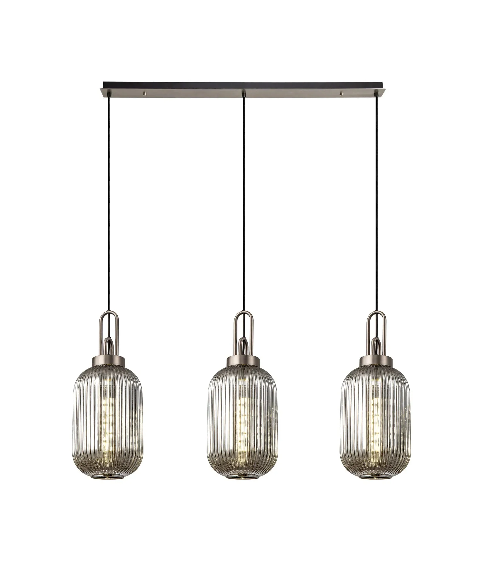 Cadiz 3Lt  Ribbed Linear Island Pendant - Various Colours - Image 8