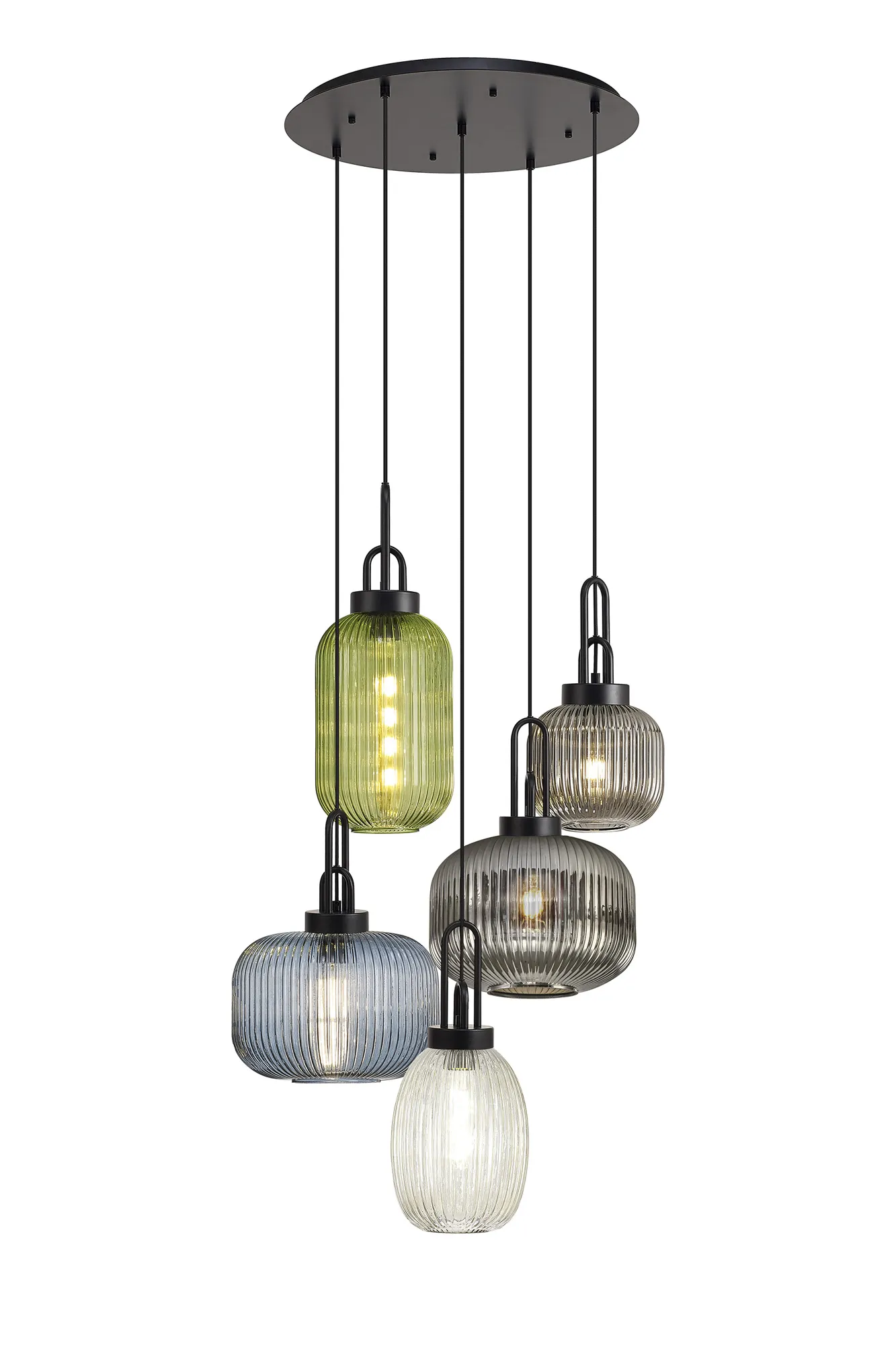 Cadiz 5Lt Cluster Pendant - Various Colours - Image 137