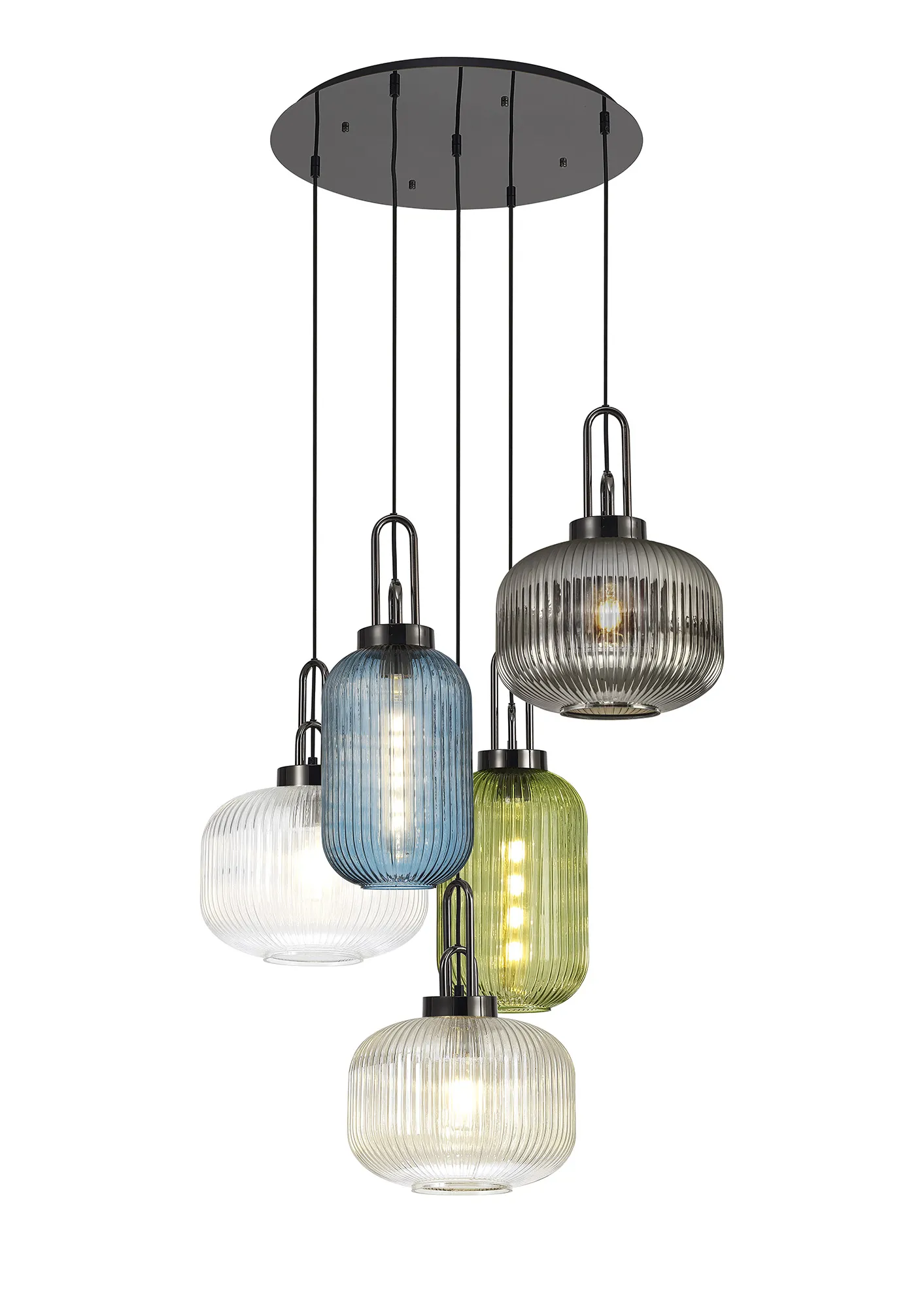Cadiz 5Lt Cluster Pendant - Various Colours - Image 151