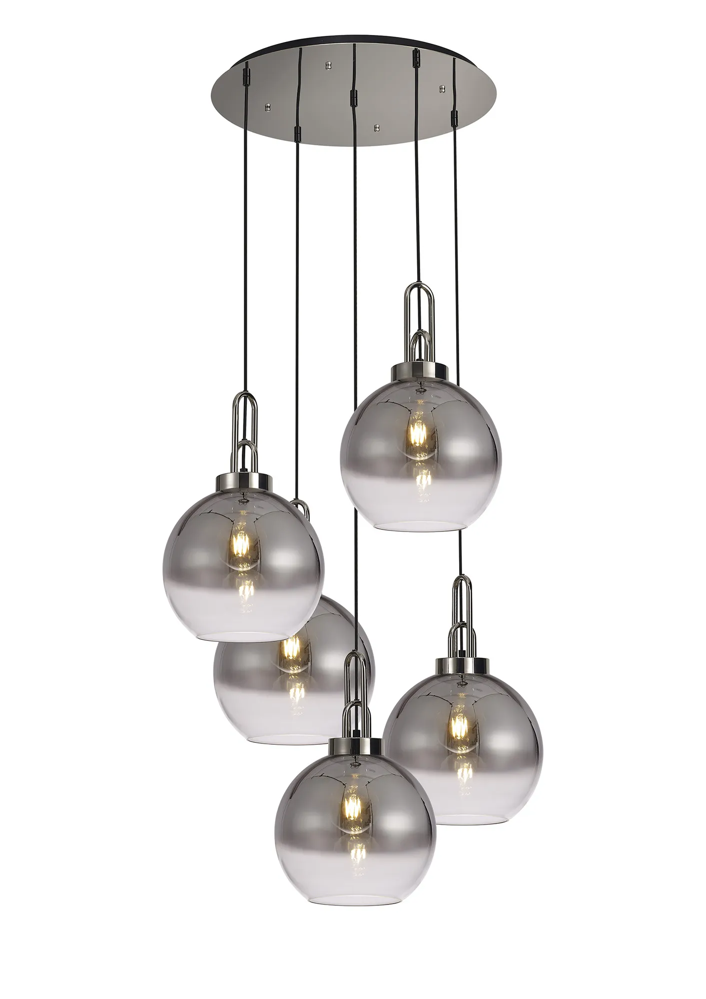 Cadiz 5 Light Cluster Pendant - Fade Glass - Image 11