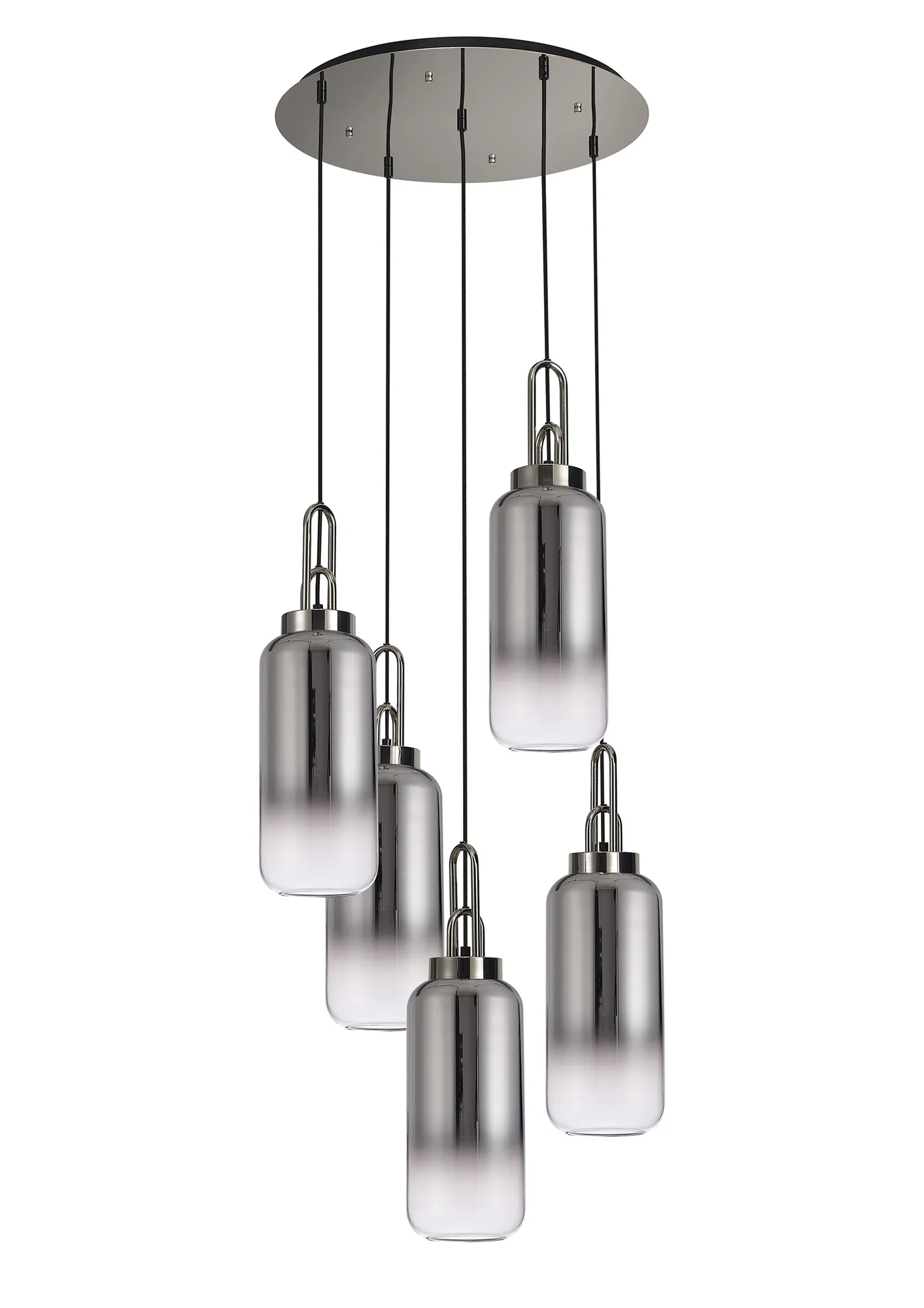 Cadiz 5 Light Cluster Pendant - Fade Glass - Image 5