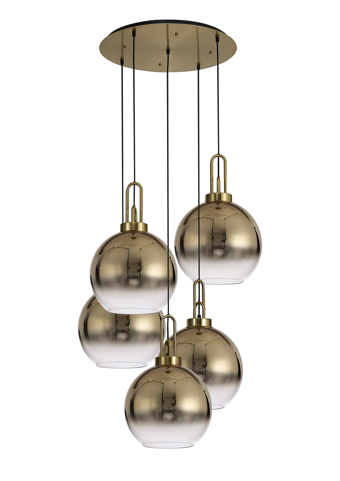 Cadiz 5 Light Cluster Pendant - Fade Glass - Image 9