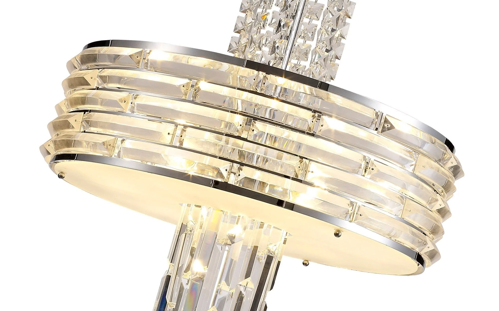 Cadwell Pendant/Semi Ceiling Convertible, 7 x E14, Polished Chrome/Crystal - Image 4