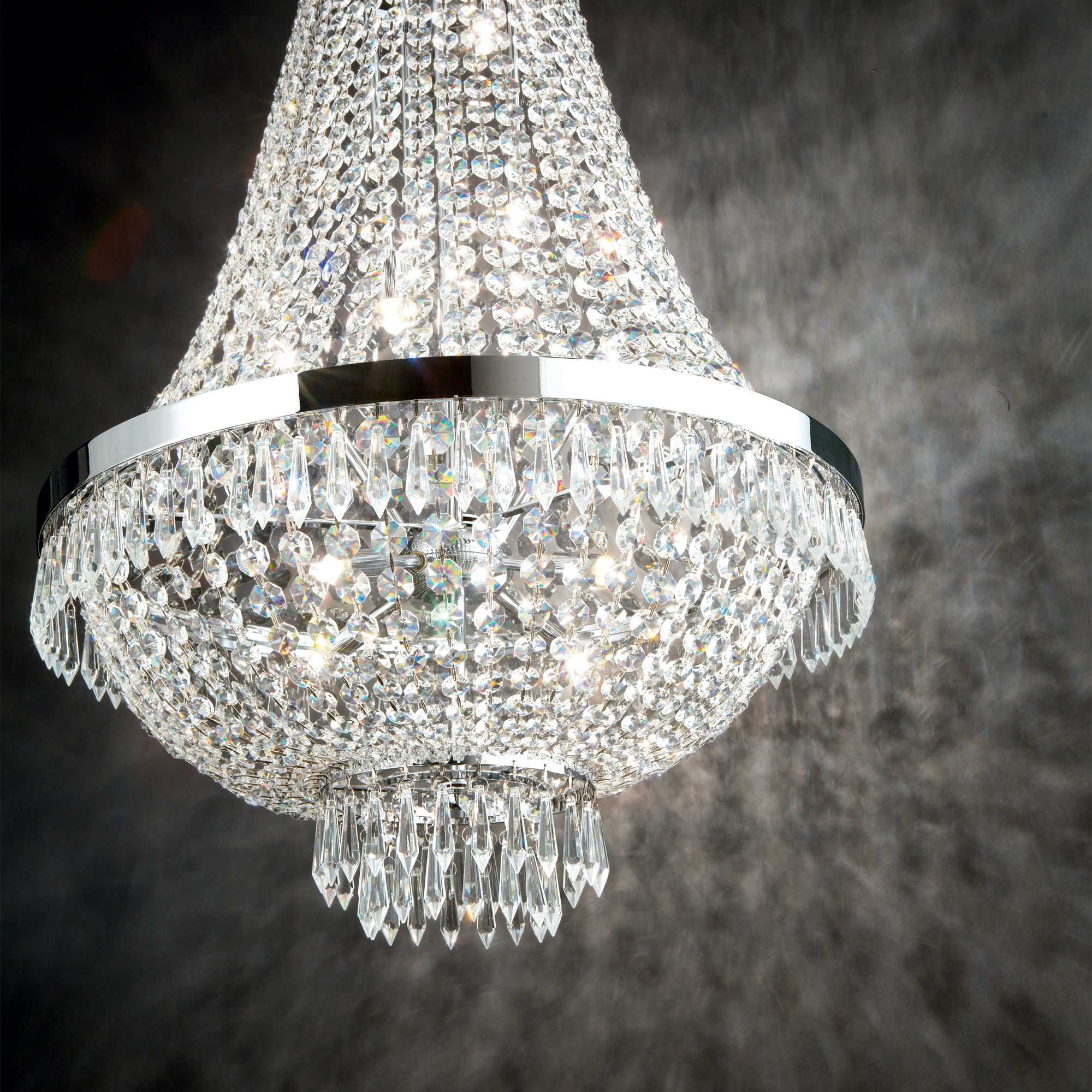 Caesar Chandelier 6/9/12Lt - Chrome/Gold Finish - Image 2