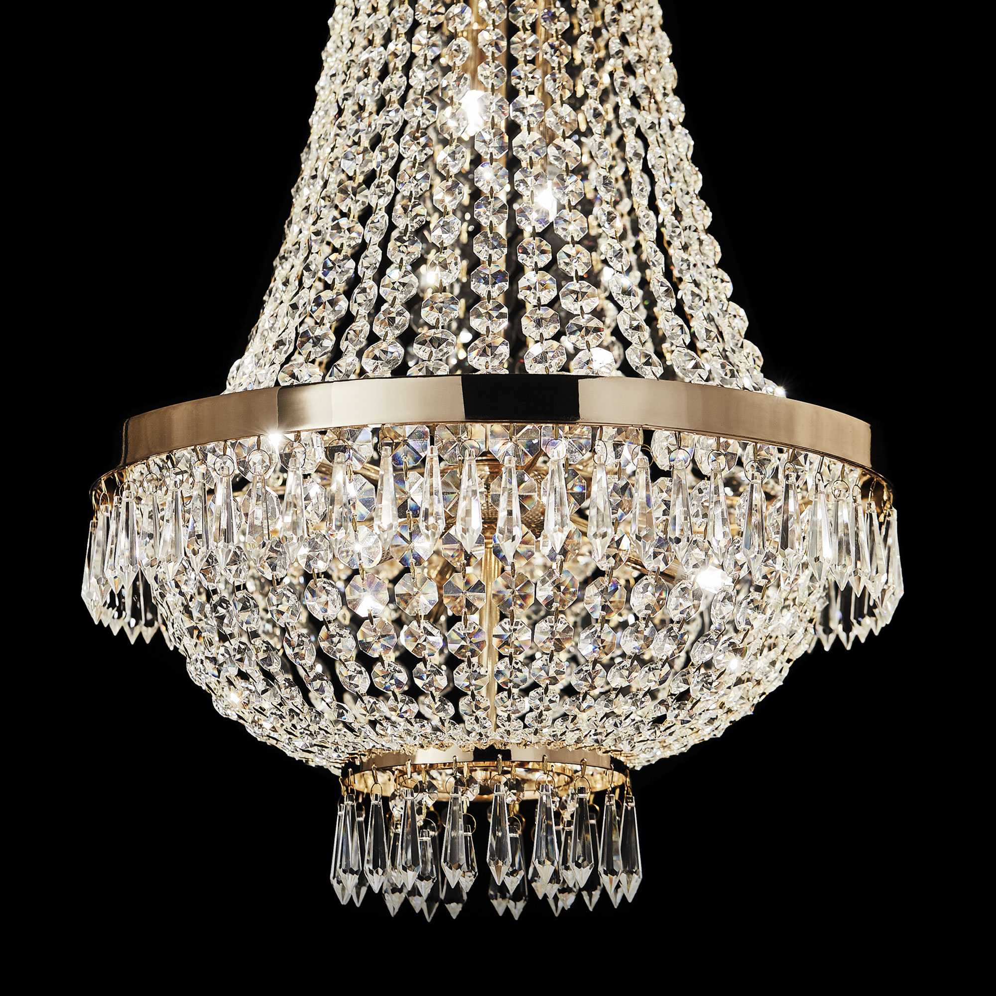 Caesar Chandelier 6/9/12Lt - Chrome/Gold Finish - Image 3