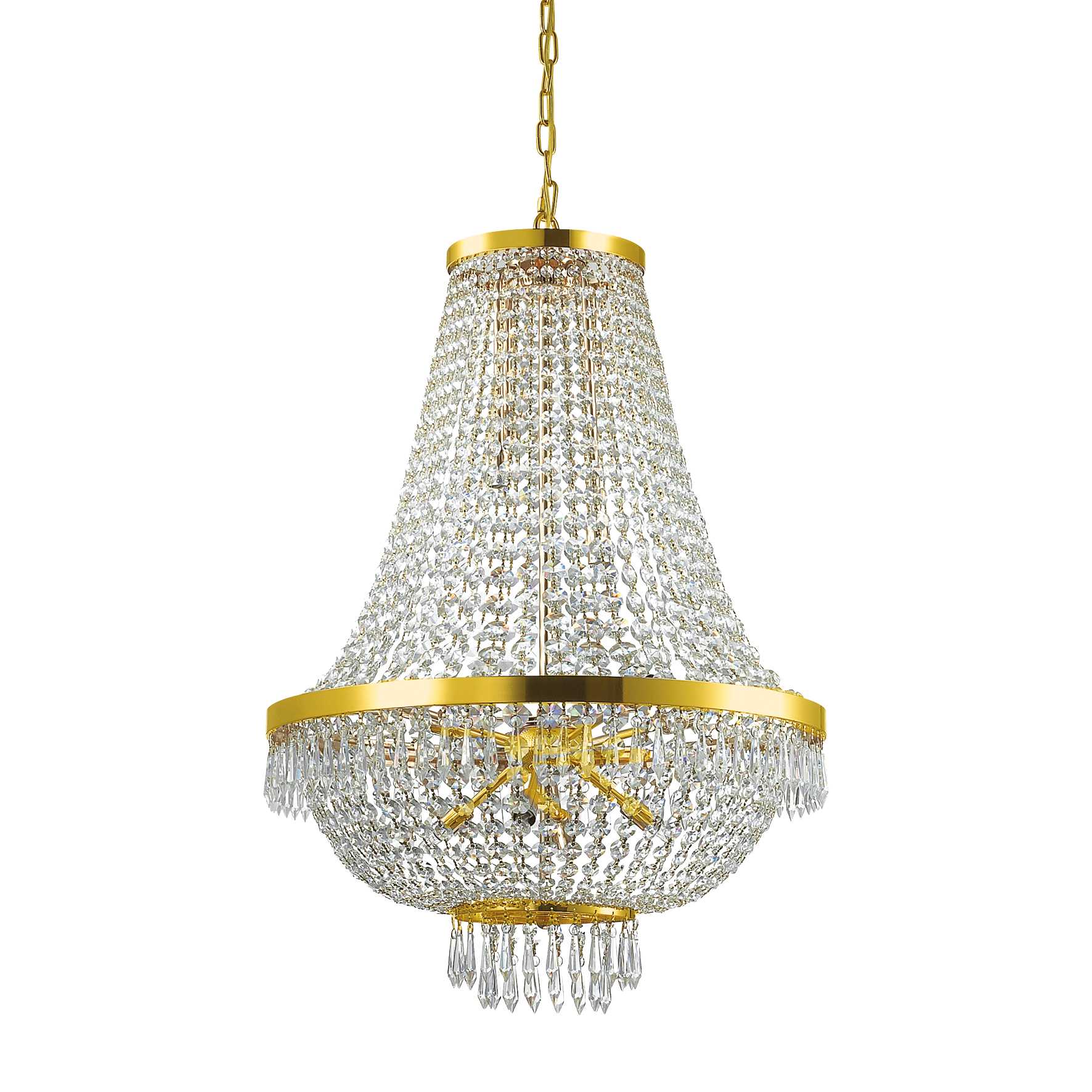 Caesar Chandelier 6/9/12Lt - Chrome/Gold Finish - Image 8
