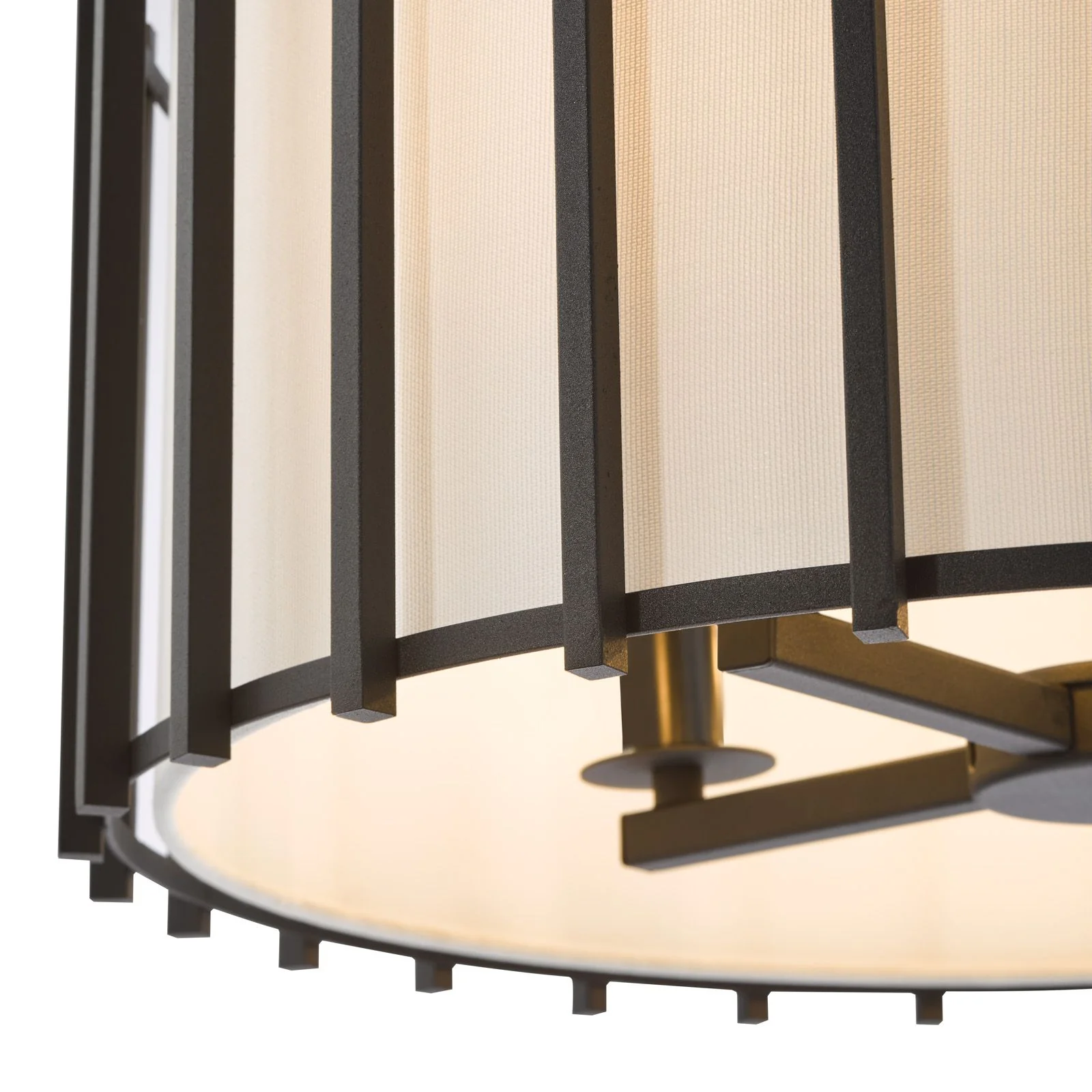 Cagliari 4/8Lt Armed Pendant Matt Black and Ivory - Image 3