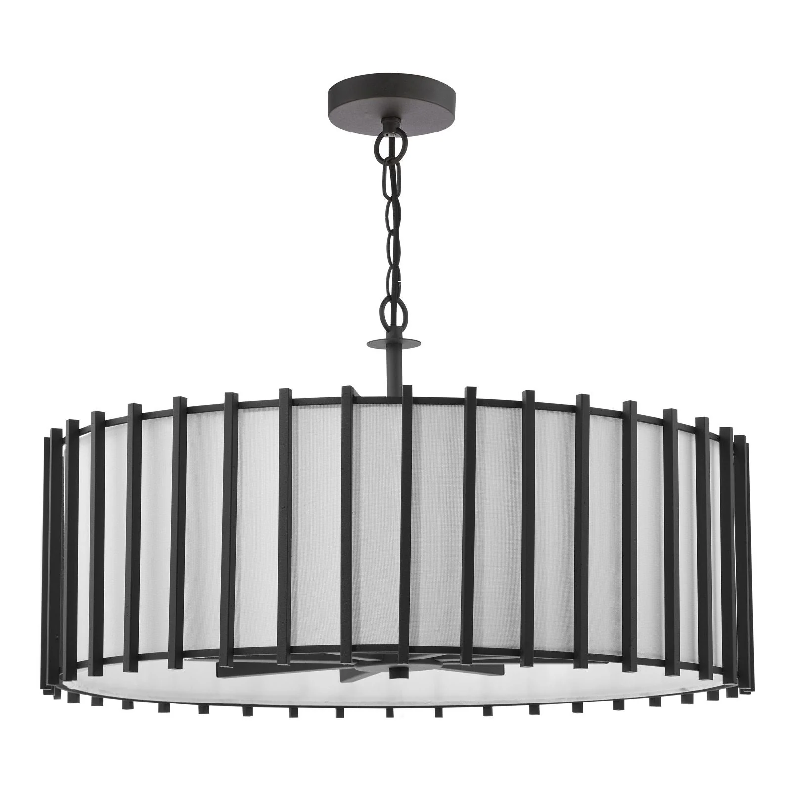 Cagliari 4/8Lt Armed Pendant Matt Black and Ivory - Image 7