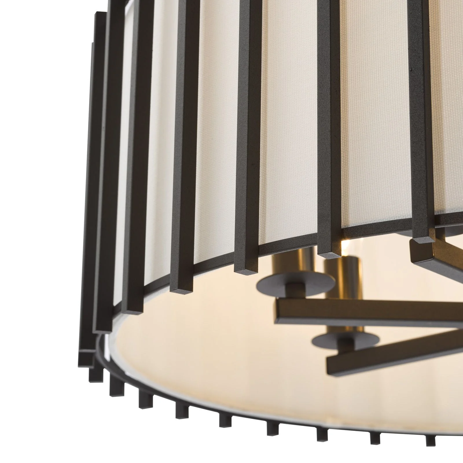 Cagliari 4/8Lt Armed Pendant Matt Black and Ivory - Image 8