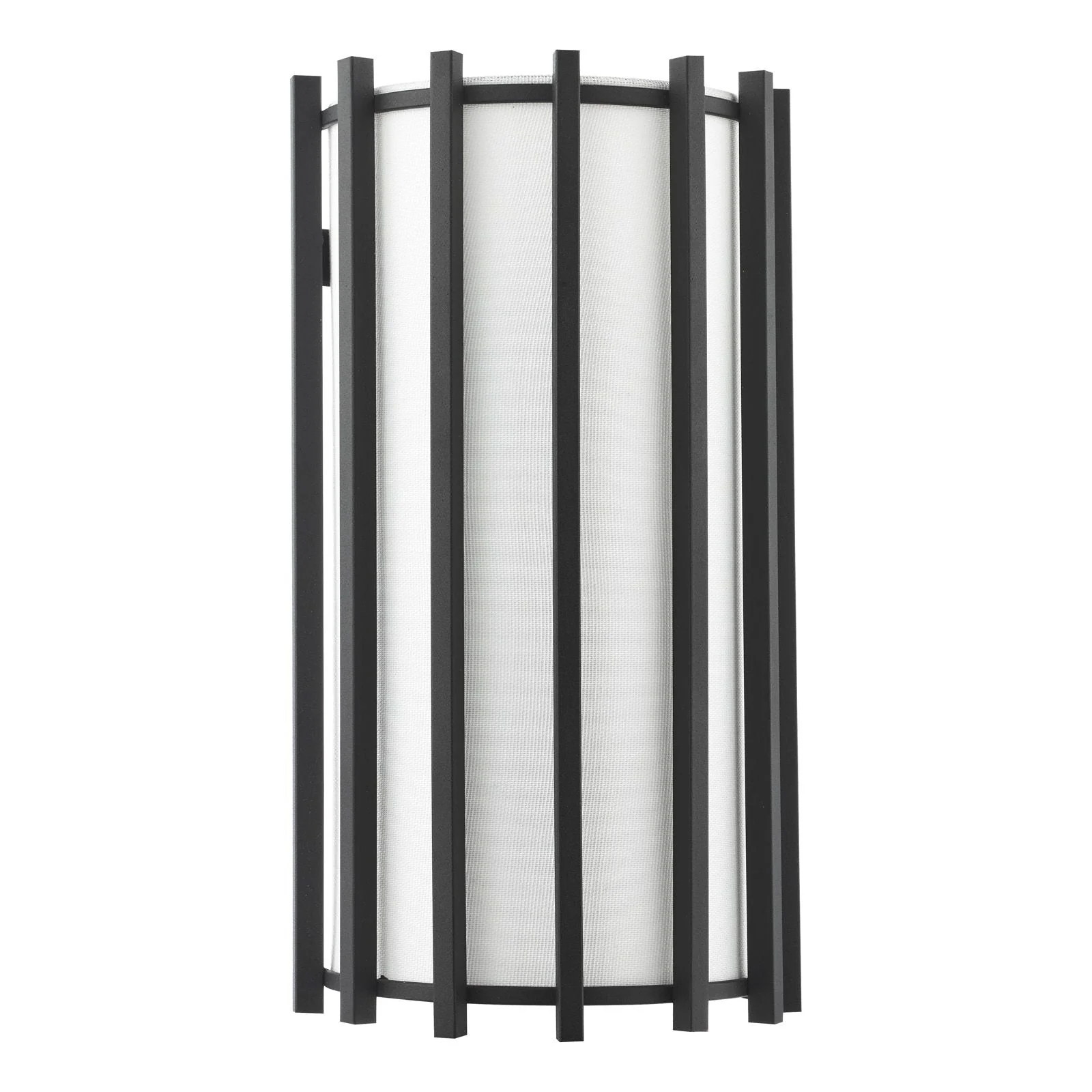 Cagliari Wall Light Matt Black With Ivory Shade - Image 2